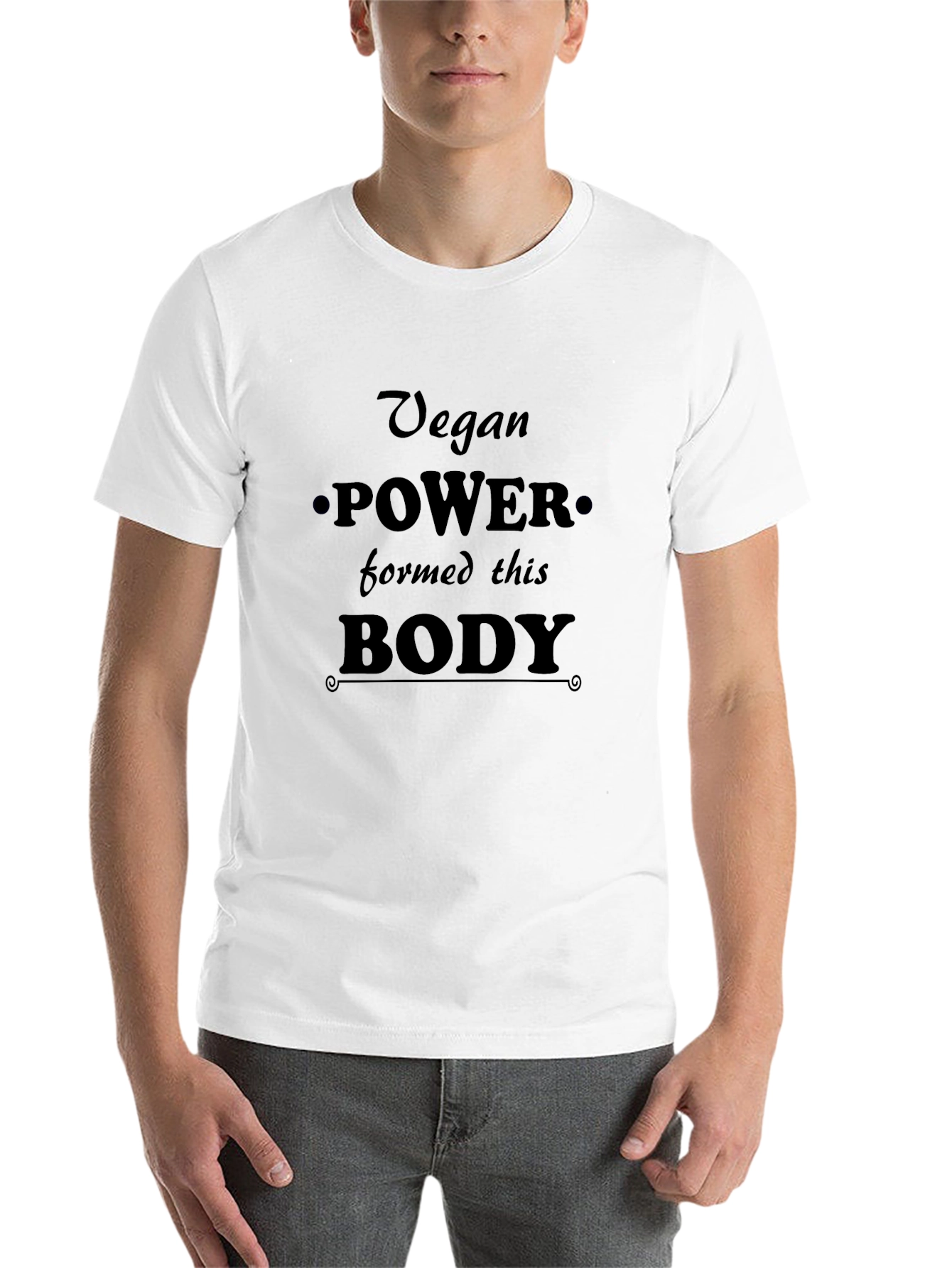 Black Vegan Power Black T-Shirt view 14