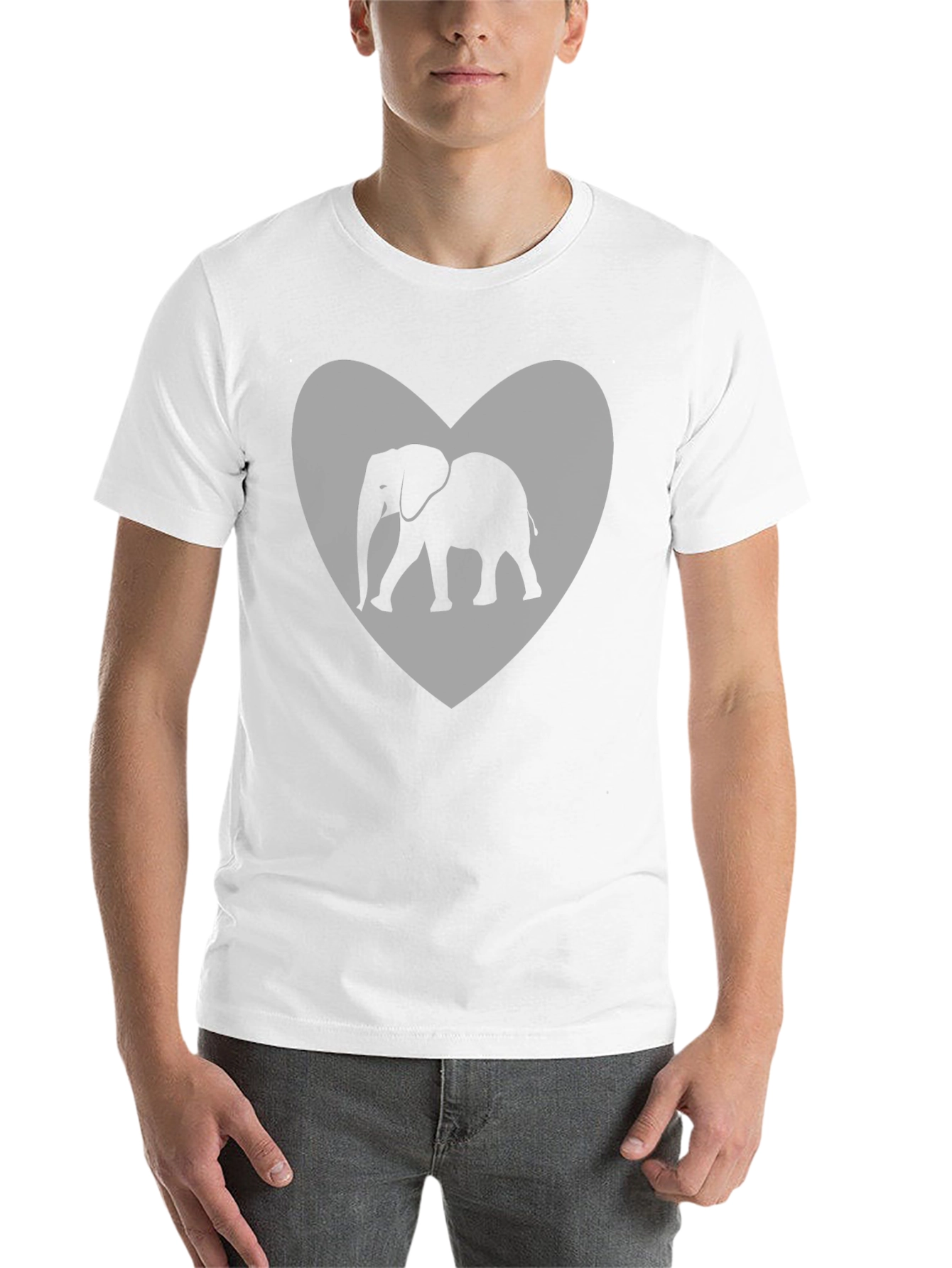 Black Elephant Heart Graphic Tee - Black view 14