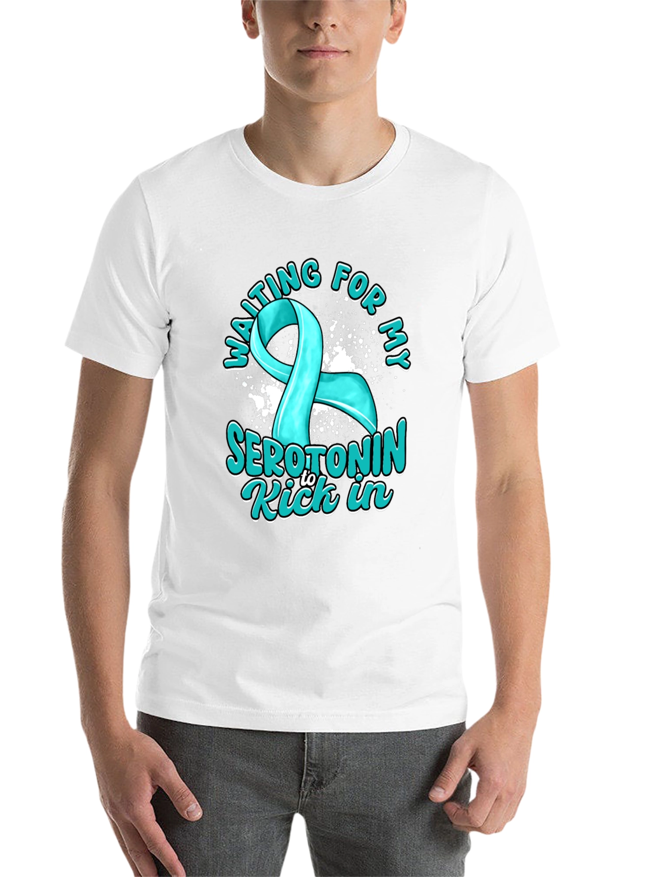 Black Serotonin Kick In T-Shirt Mental Health Awareness view 14