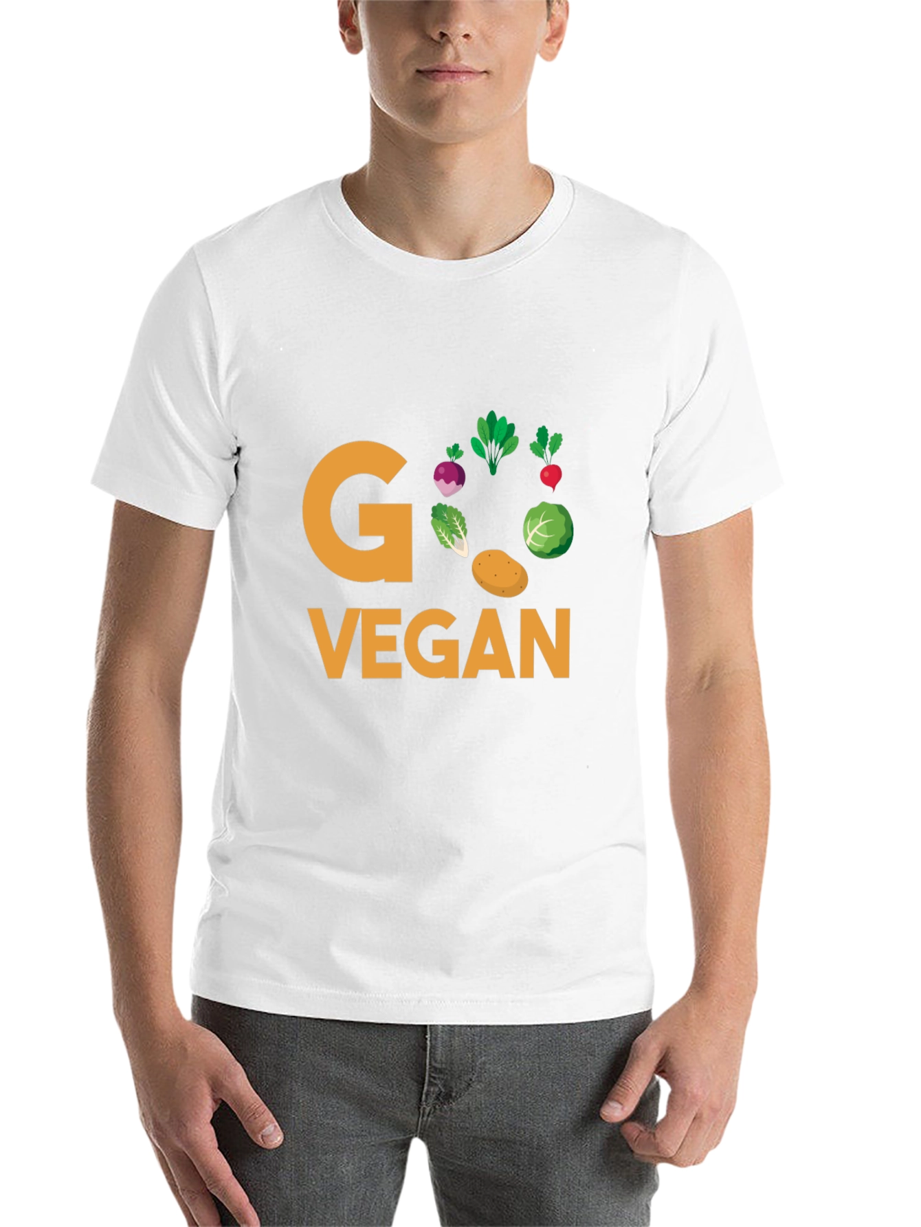 Black Go Vegan T-Shirt - Black Cotton Tee view 14