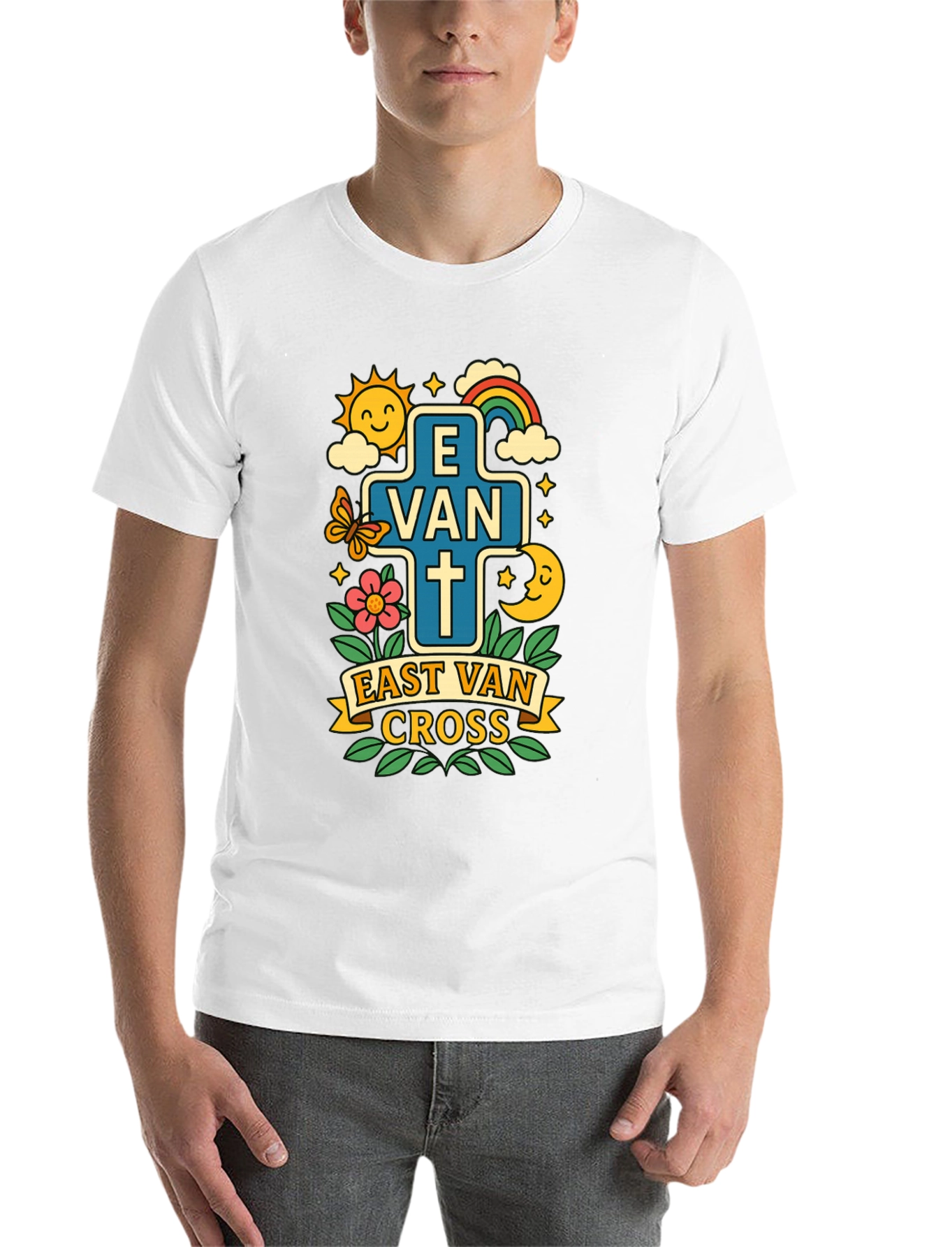 Black East Van Cross Graphic T-Shirt view 14