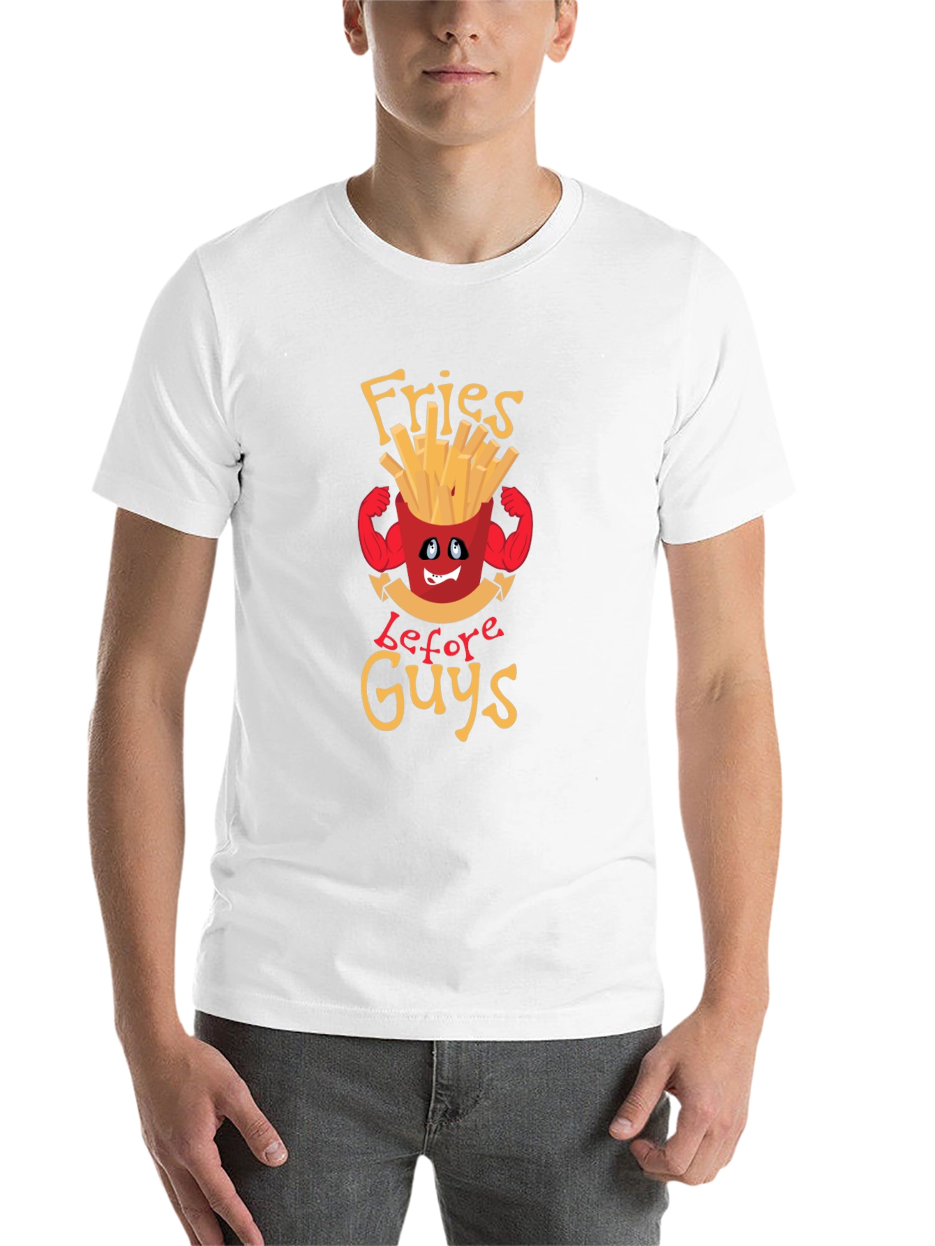 Black Fries Before Guys Graphic Tee - Funny Food Lover Shirt view 14