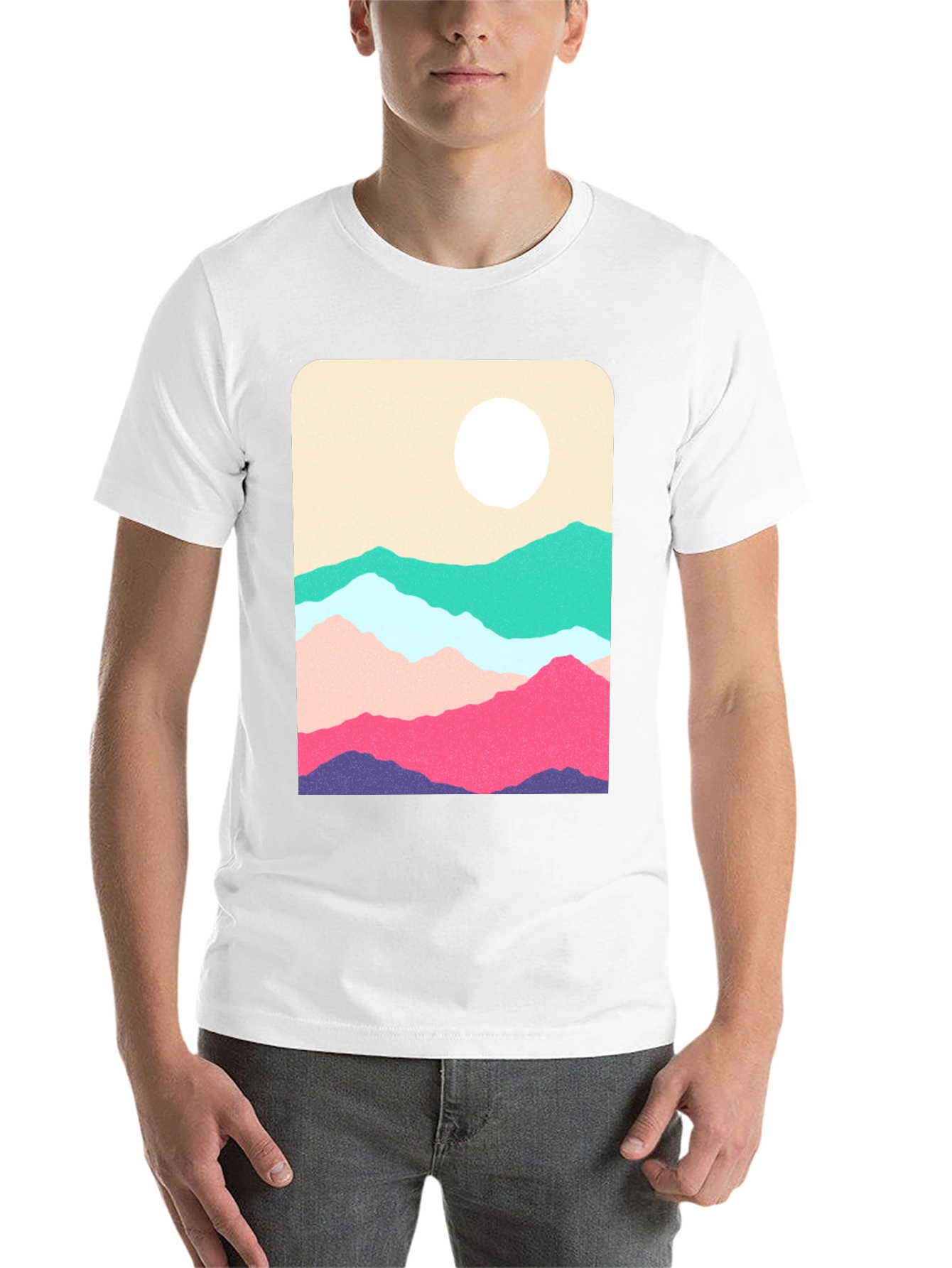 Black Mountainscape Graphic Tee view 14