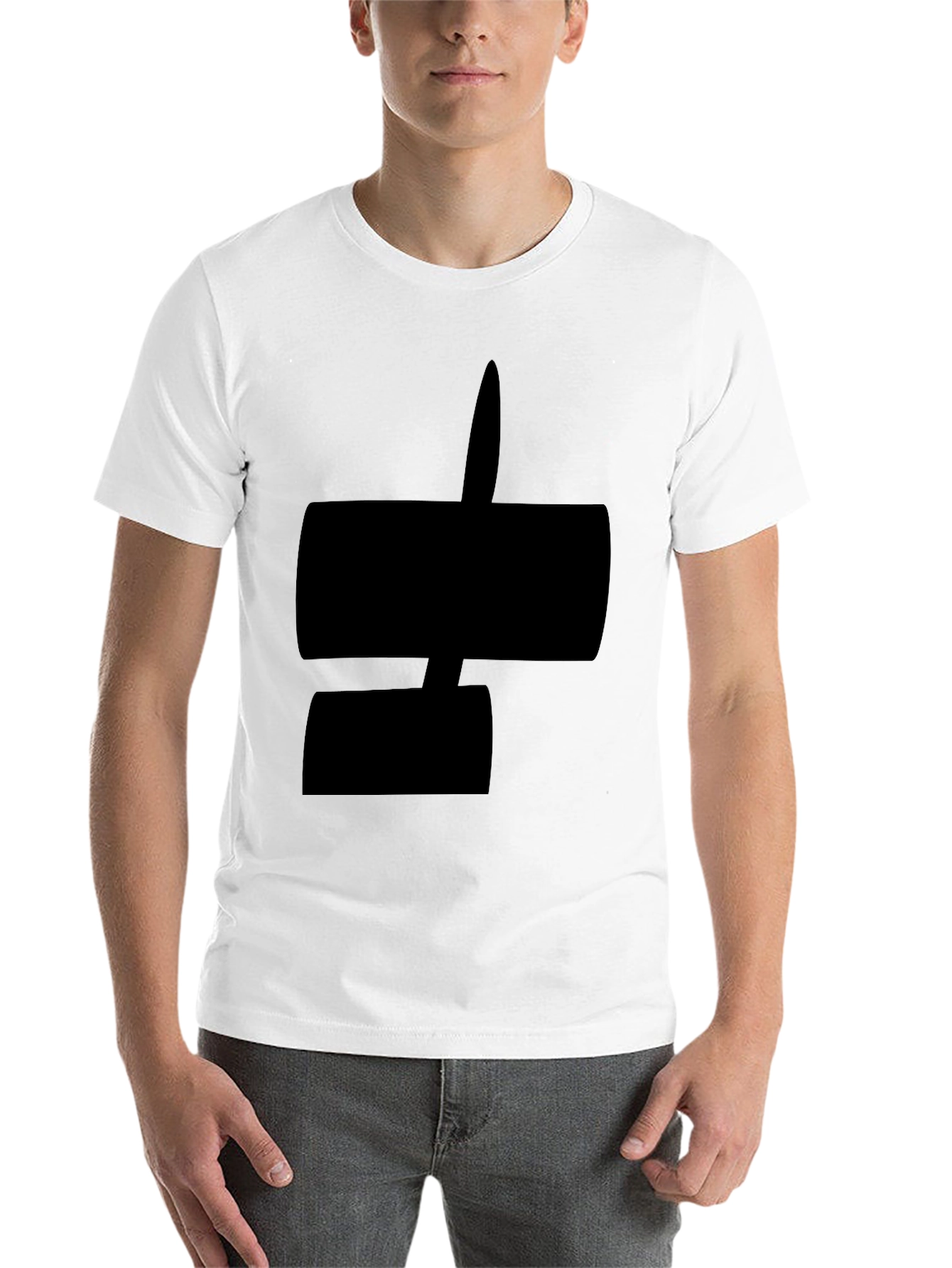 Black Modern Abstract Black Graphic Tee Shirt view 14