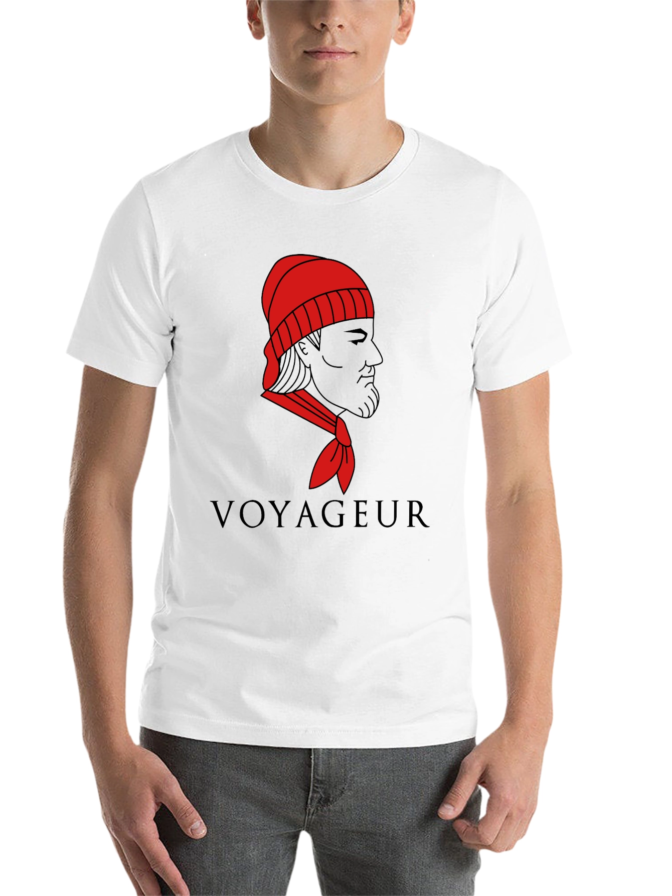 Black Voyageur Graphic T-Shirt - Black Crew Neck Tee view 14