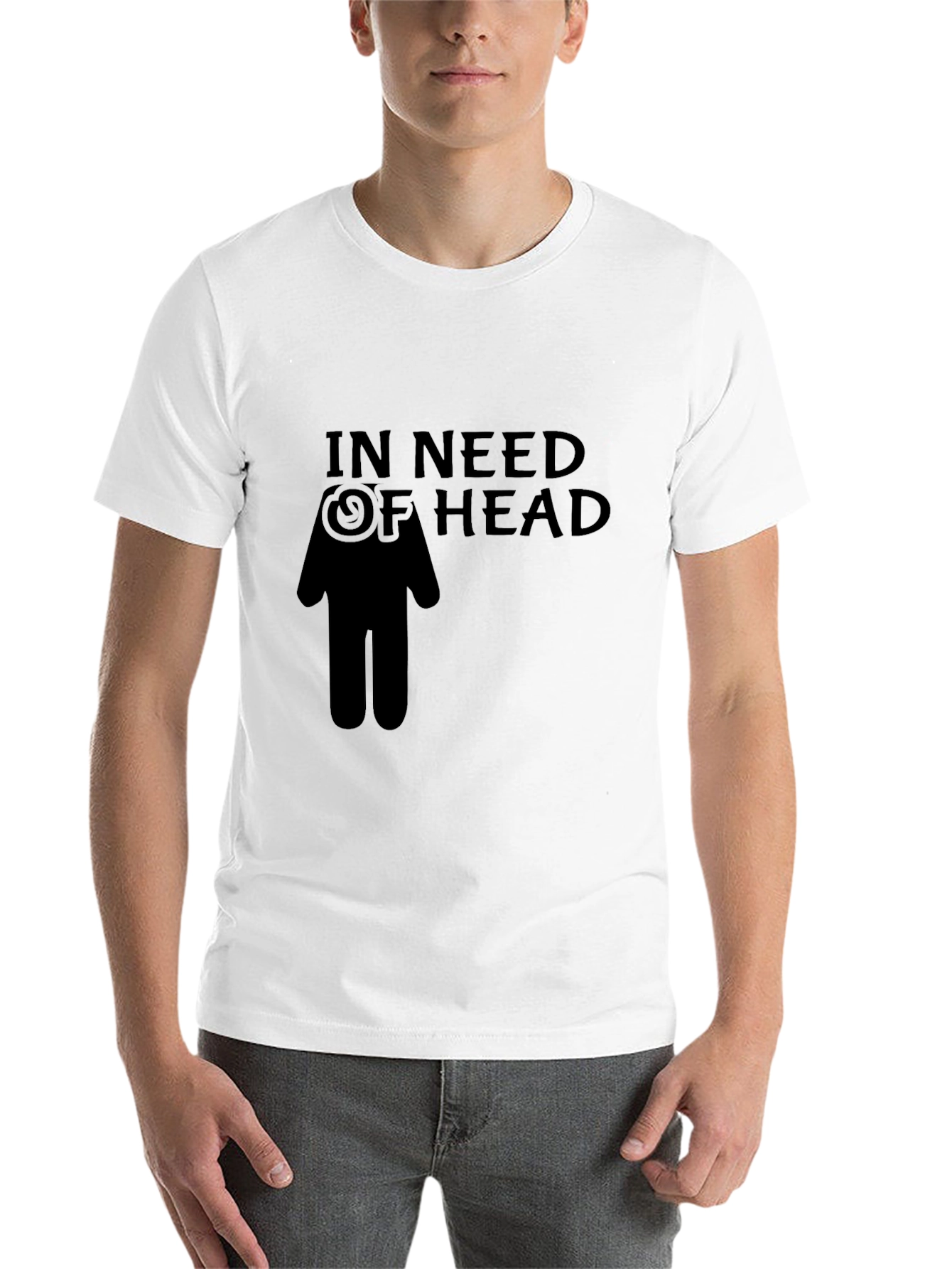 Black In Need of Head Funny Graphic Tee - Black Humor T-Shirt view 14