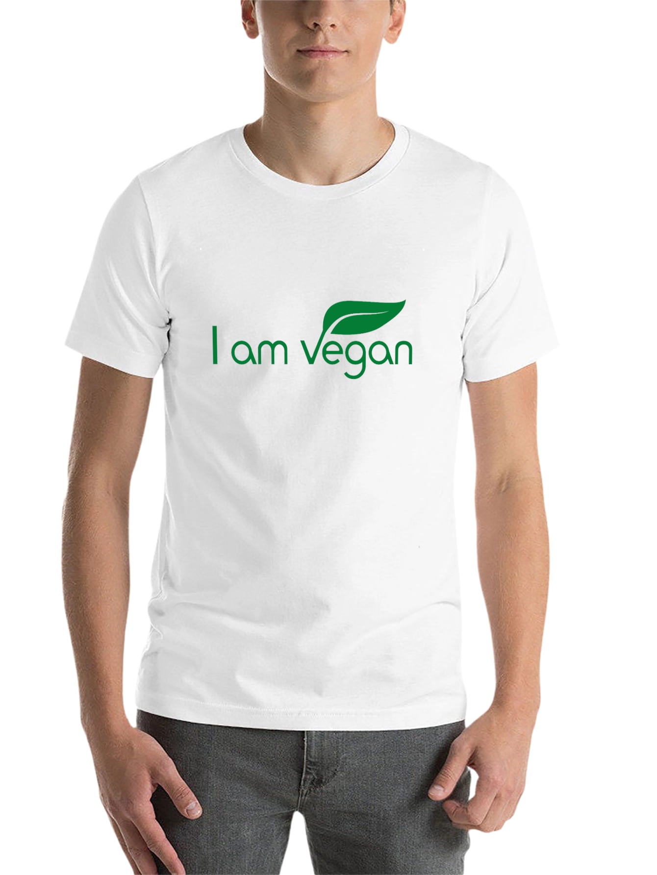 Black I Am Vegan Graphic Tee - Soft Cotton view 14