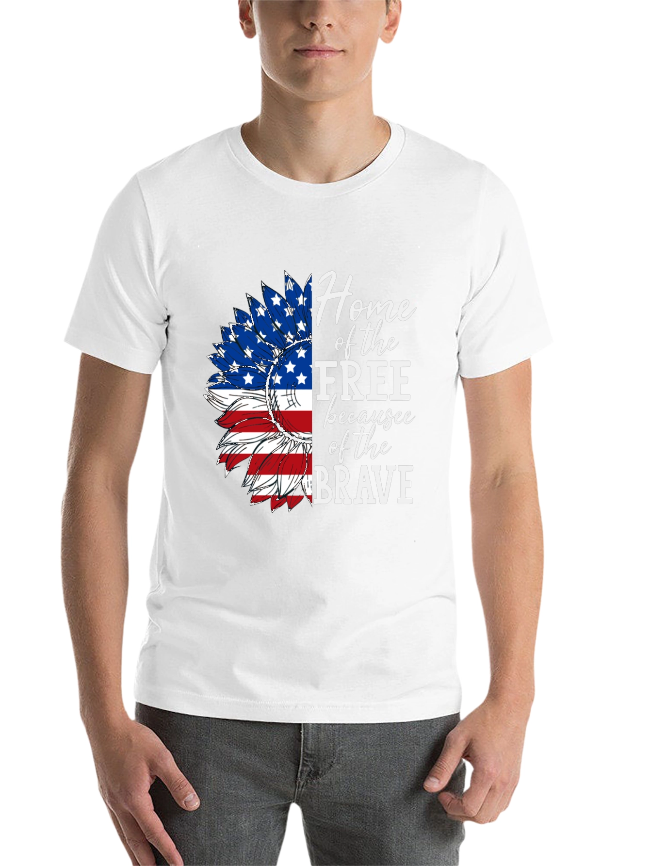 Black Patriotic Sunflower Graphic Tee - Home of the Free view 14