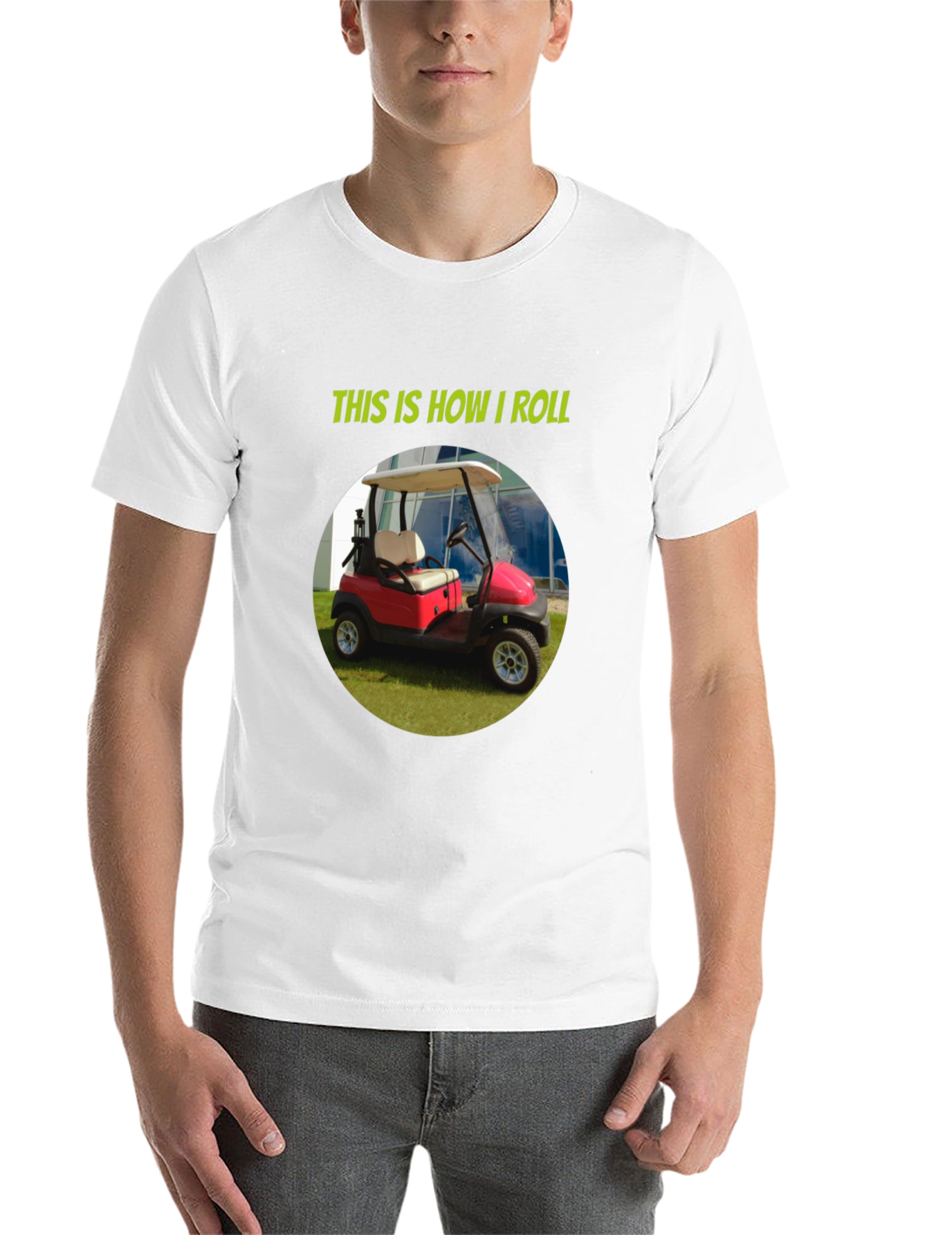 Black This is How I Roll Golf Cart T-Shirt view 14