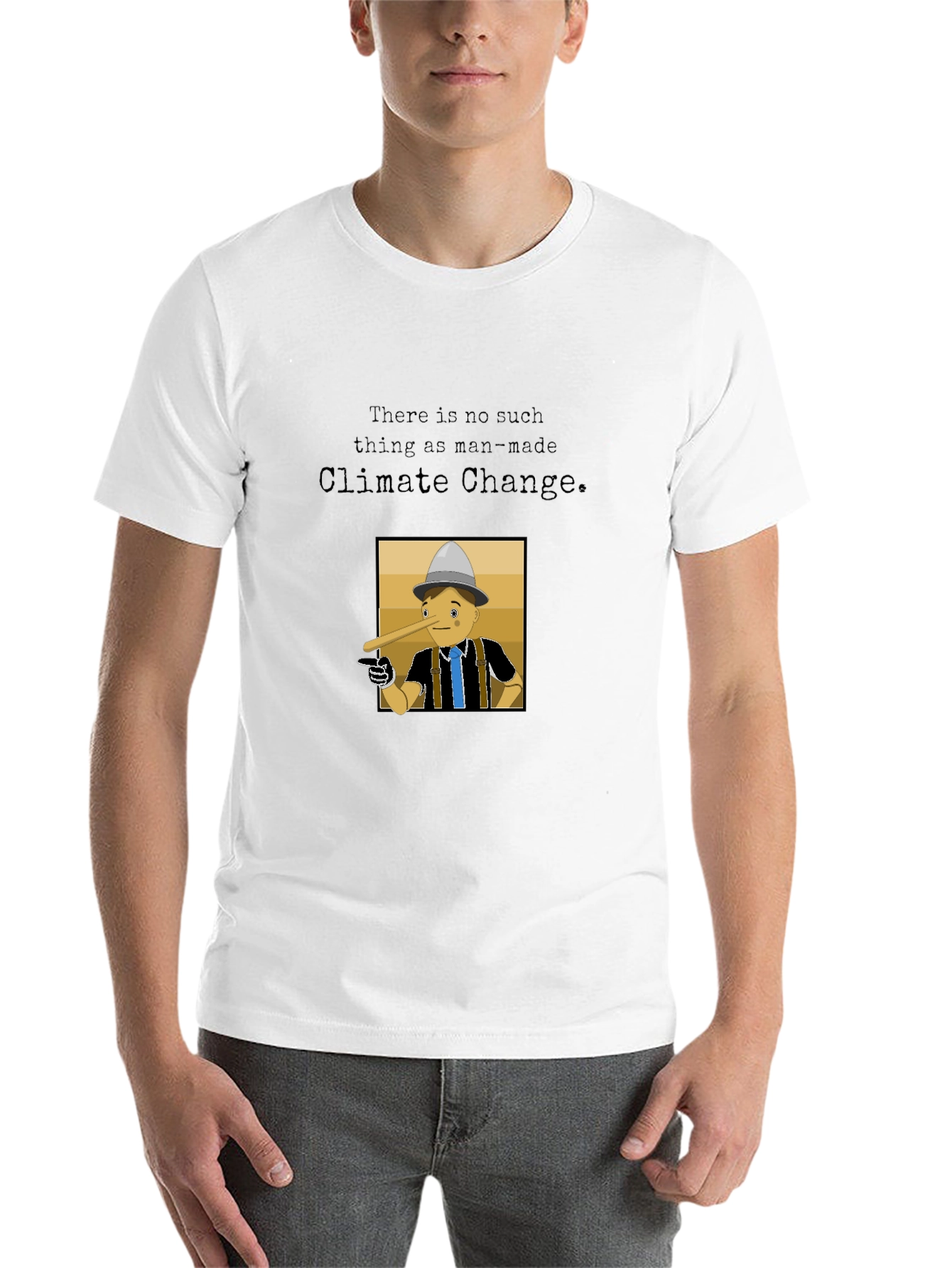 Black Climate Change Lie T-Shirt view 14
