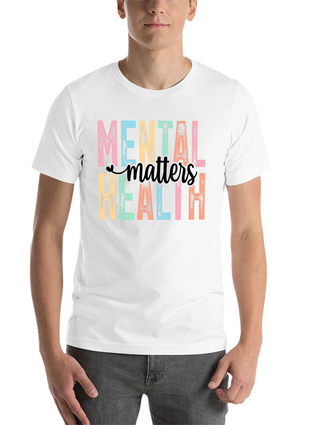Black Mental Health Matters Graphic Tee - Black view 14