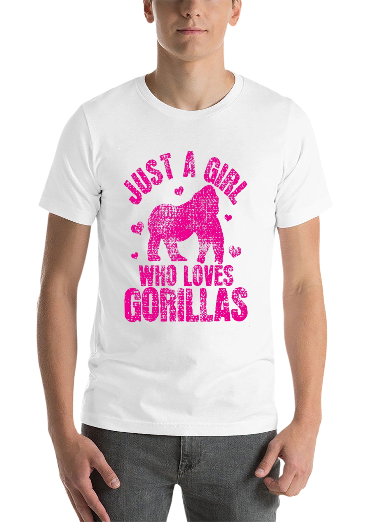 Black Gorilla Lover T-Shirt - Just a Girl Who Loves Gorillas! view 14