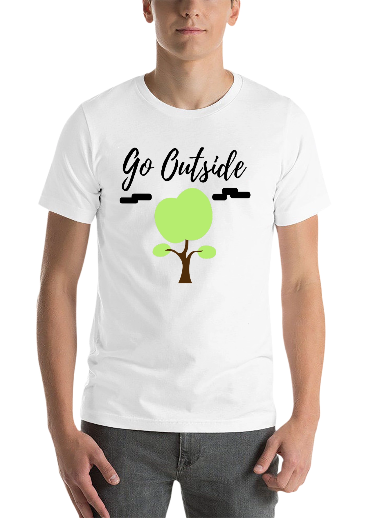Black Go Outside Graphic Tee - Nature Inspired T-Shirt view 14