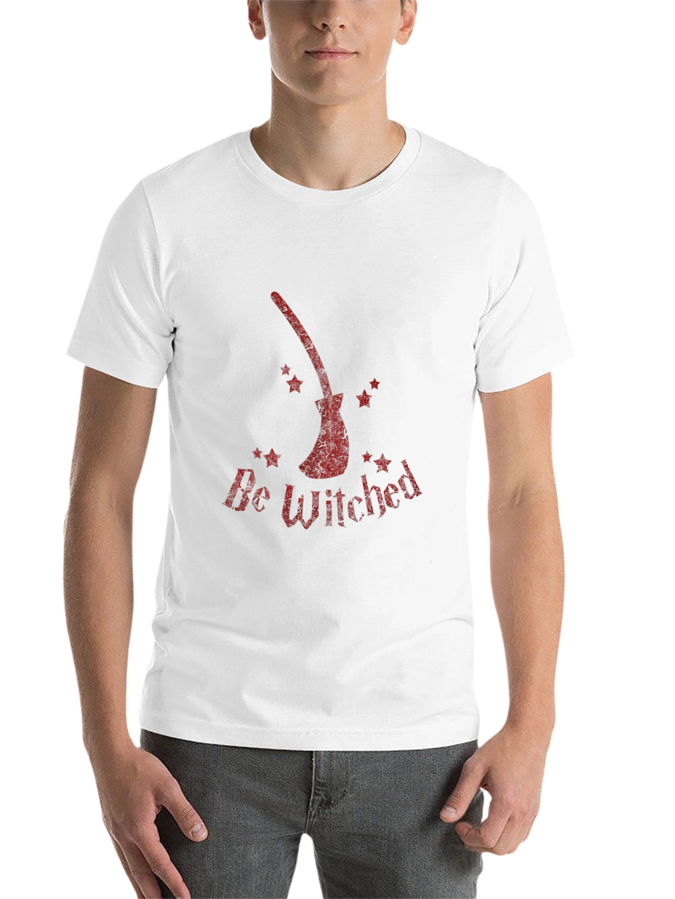 Black Be Witched T-Shirt - Halloween Broom Tee view 14
