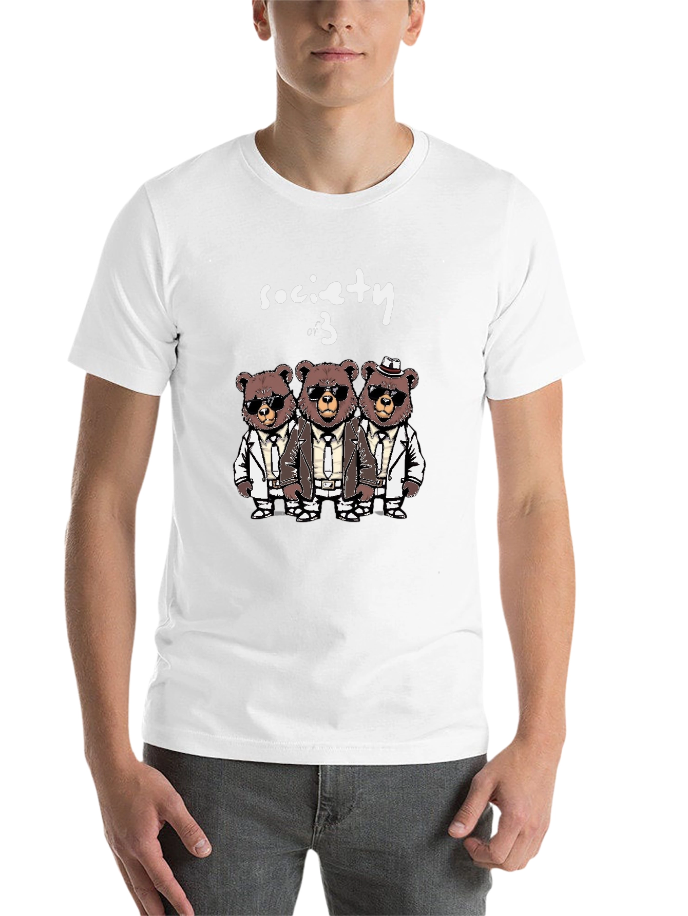 Black Society of 3 Bears T-Shirt - Trendy & Unique! view 14