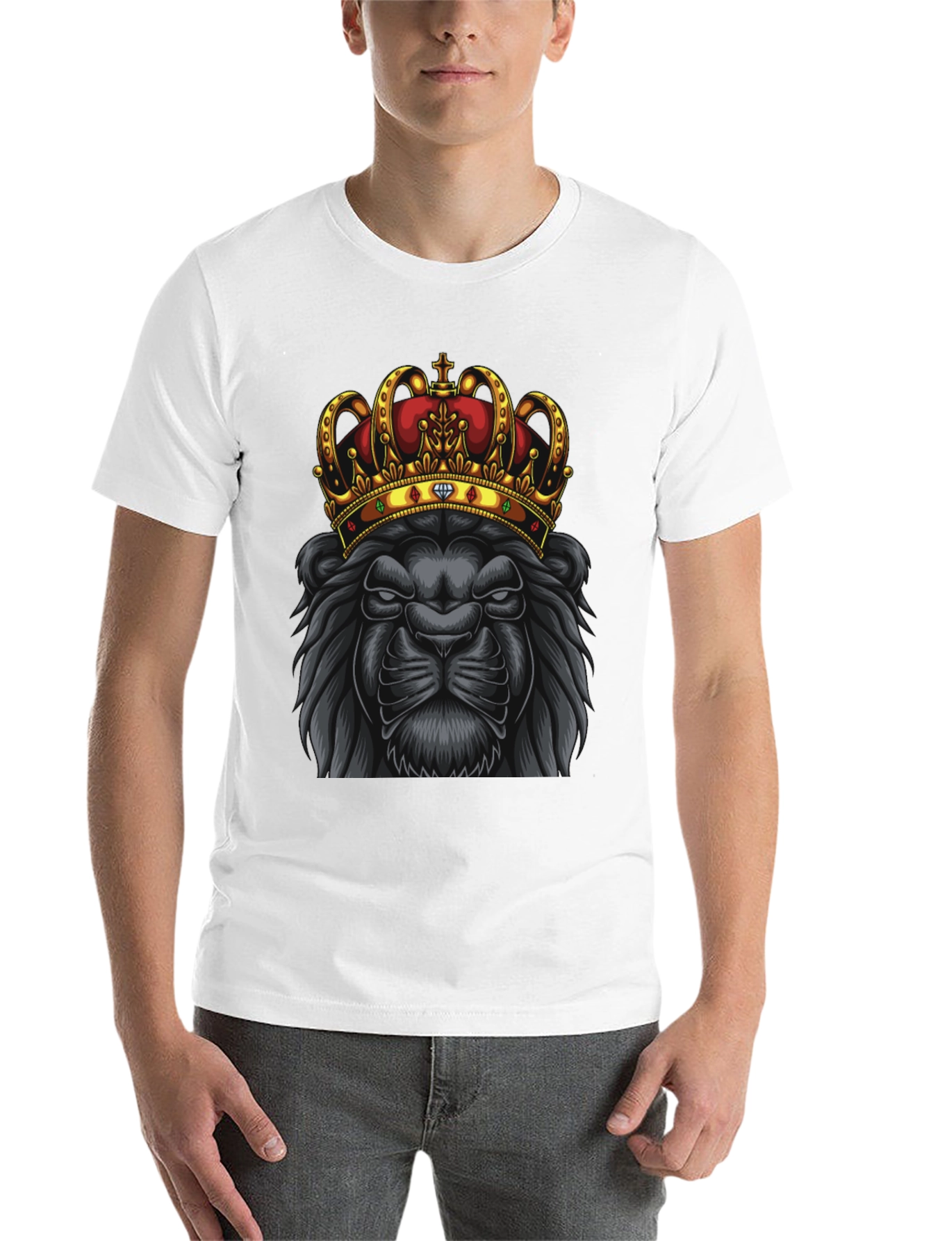 Black Lion King Graphic Tee - Black view 14