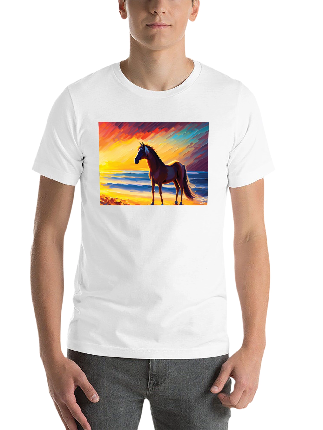Black Horse Beach Sunset Graphic Tee view 14