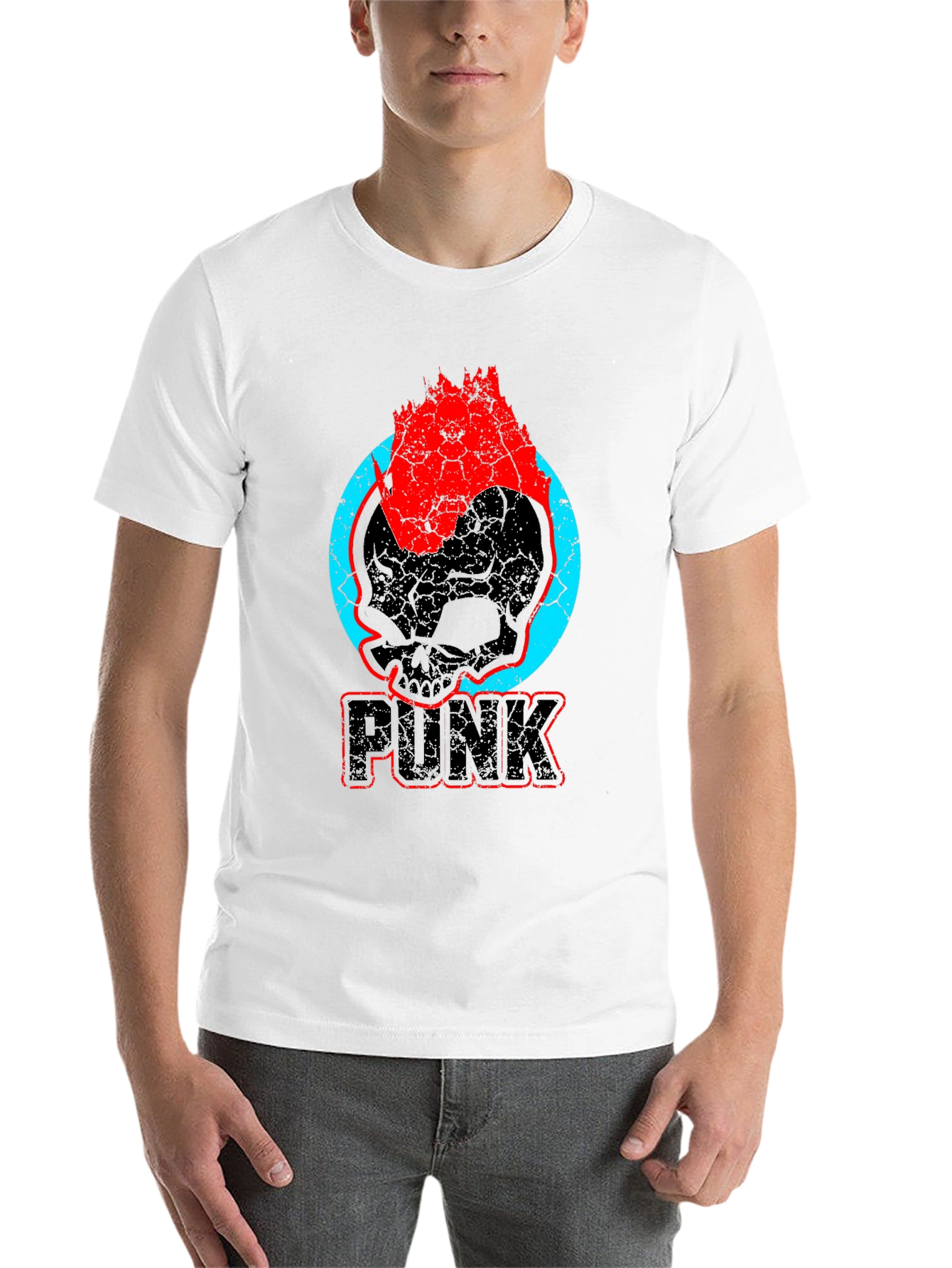 Black Punk Skull Graphic T-Shirt - Bold & Edgy Design view 14