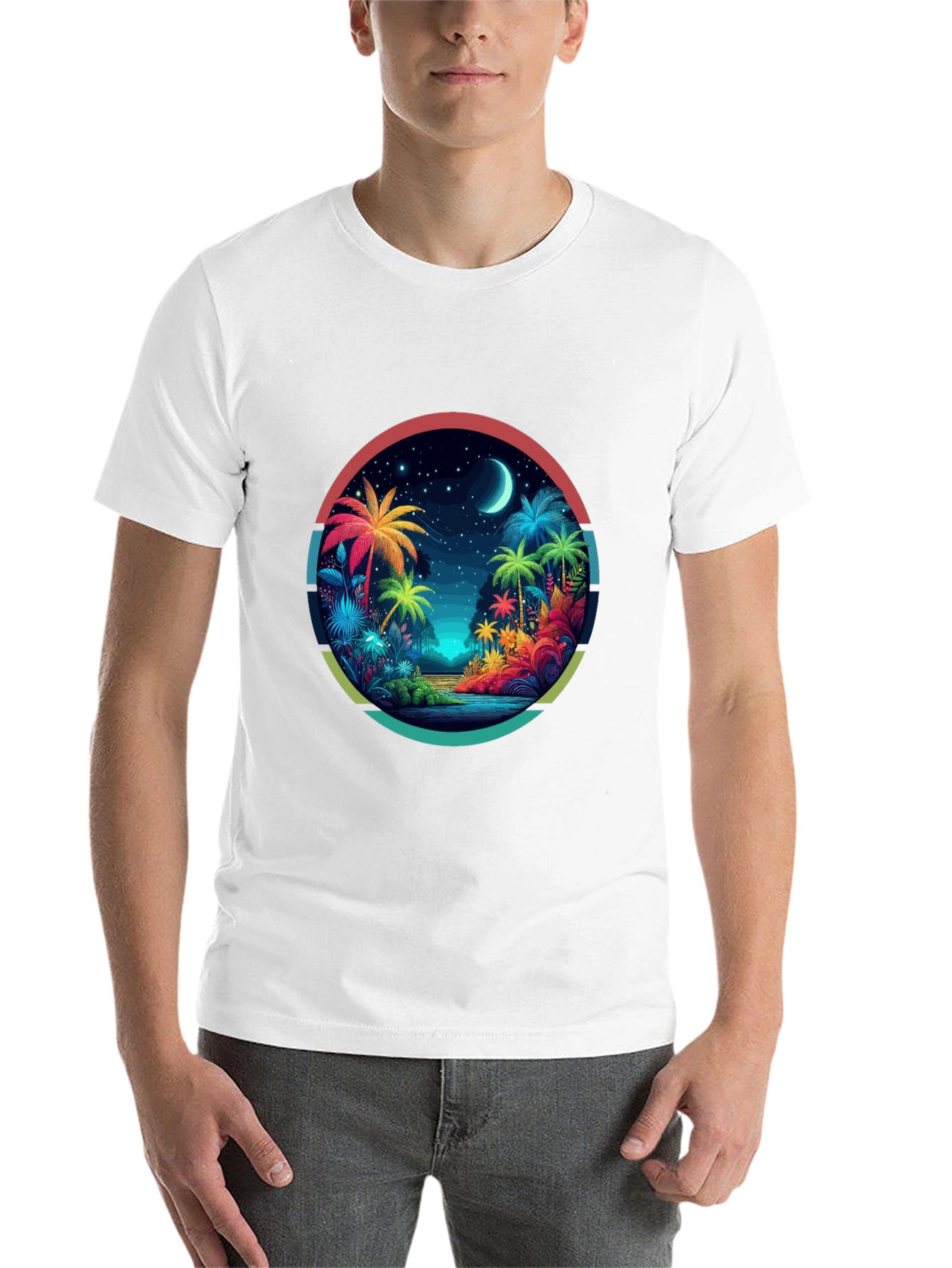 Black Tropical Palms Graphic Tee - Island Vibes view 14