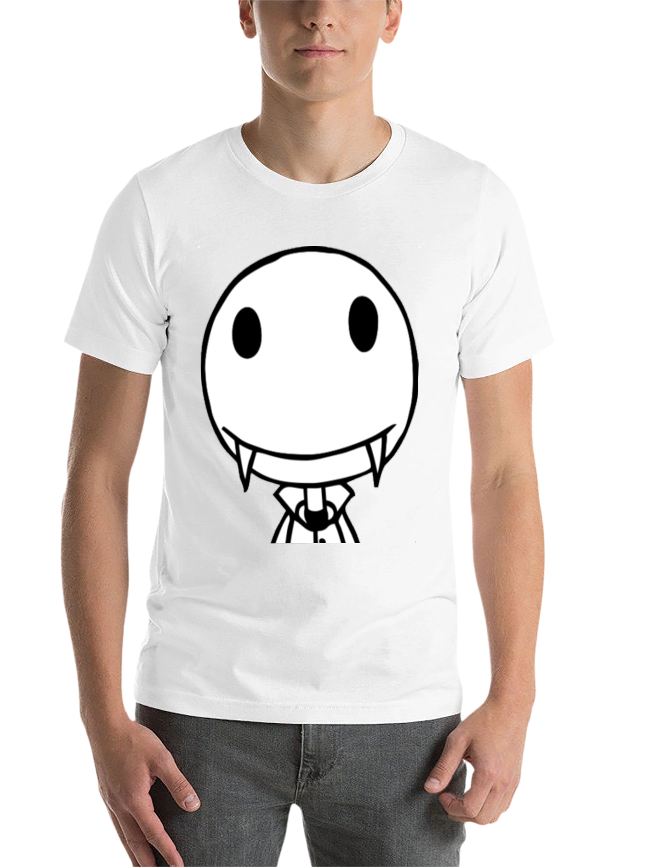 Black Spooky Smile Black T-Shirt view 14
