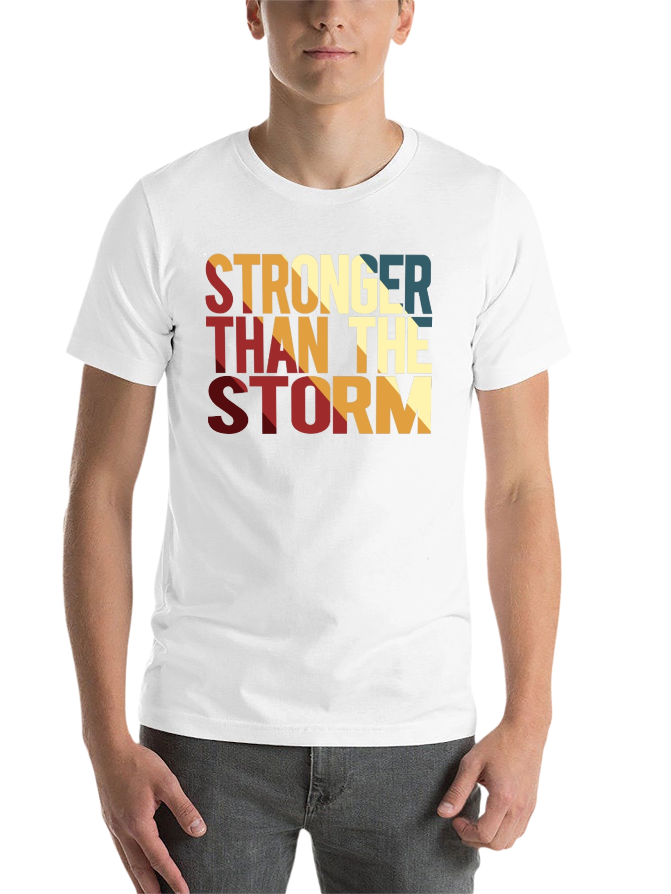 Black Stronger Than The Storm Graphic Print Tee view 14
