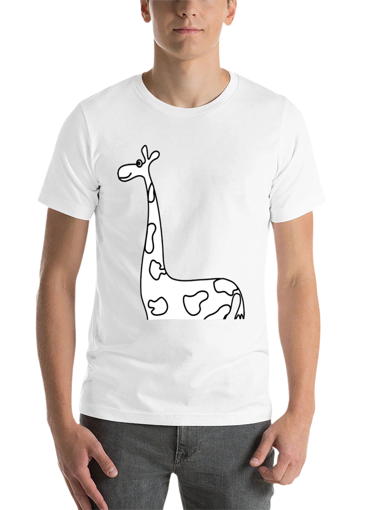 Black Black Giraffe Print T-Shirt view 14