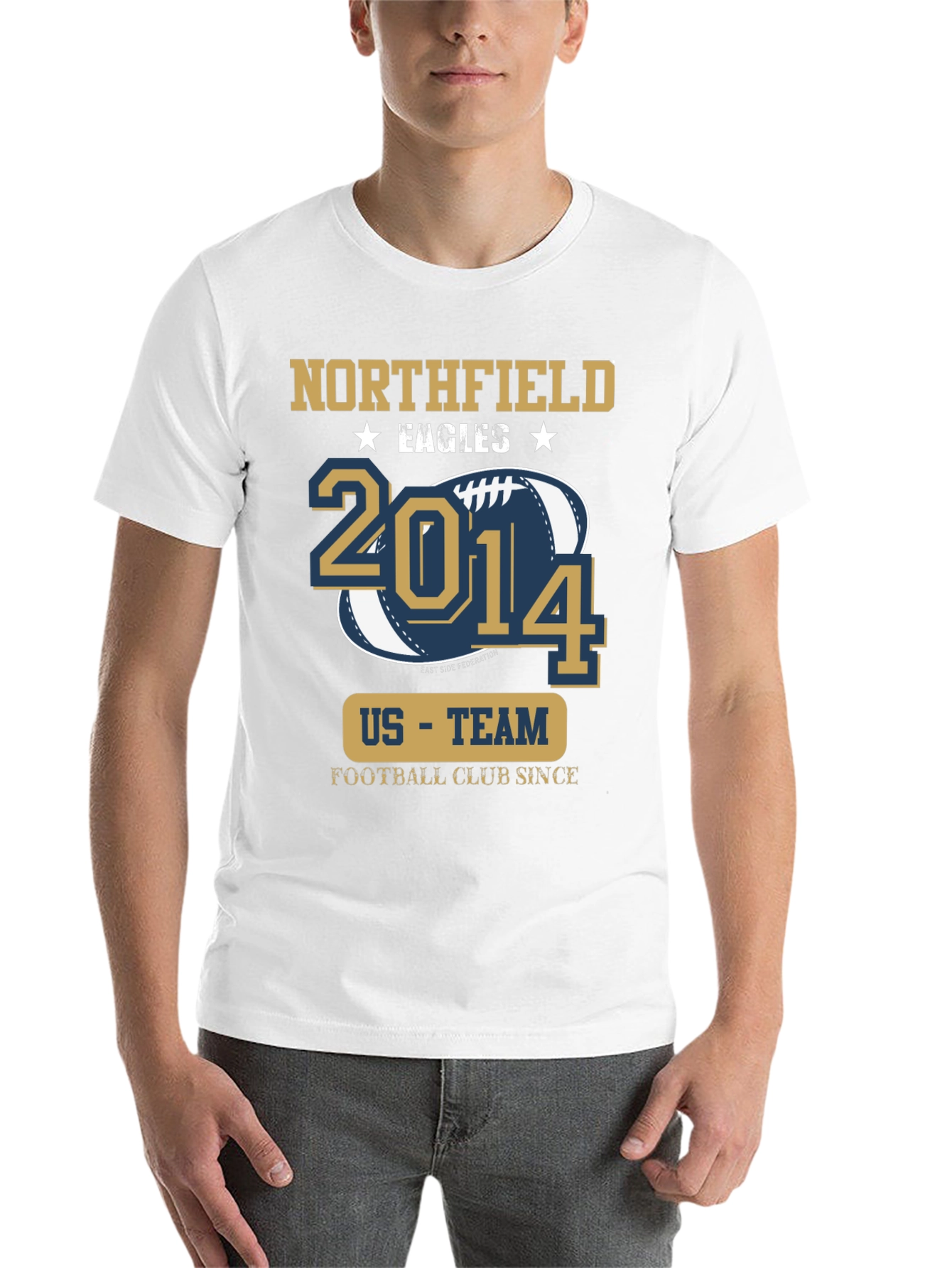 Black Northfield Eagles Football T-Shirt view 14