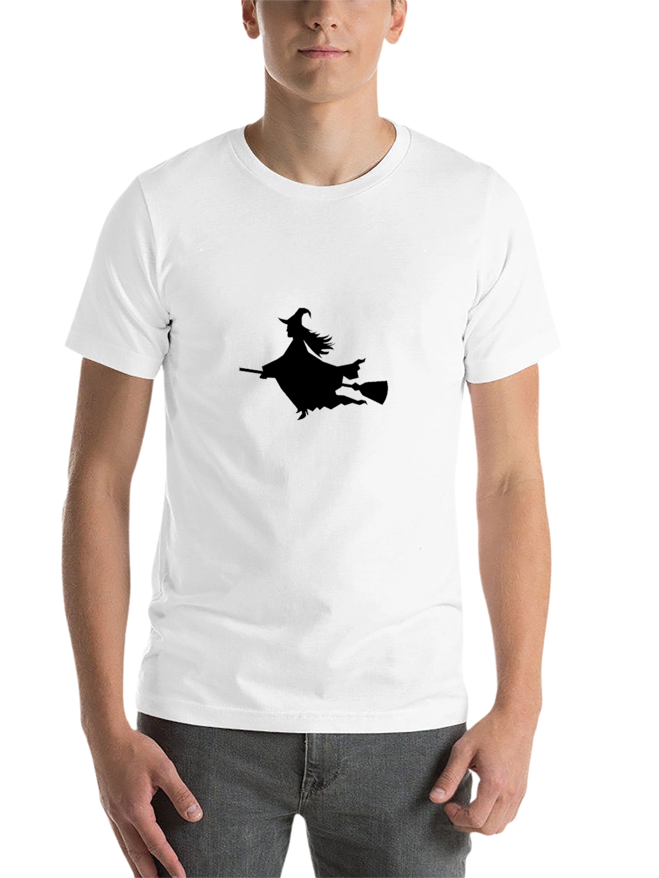 Black Witch Silhouette Black T-Shirt view 14