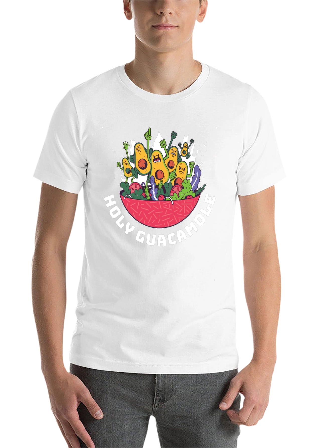 Black Holy Guacamole T-Shirt Funny Avocado Graphic Tee view 14