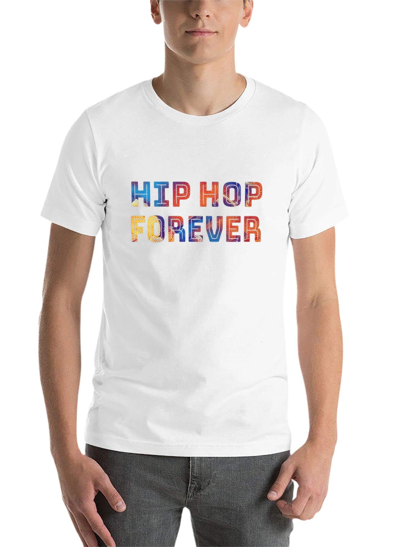 Black Hip Hop Forever Graphic Print T-Shirt view 14