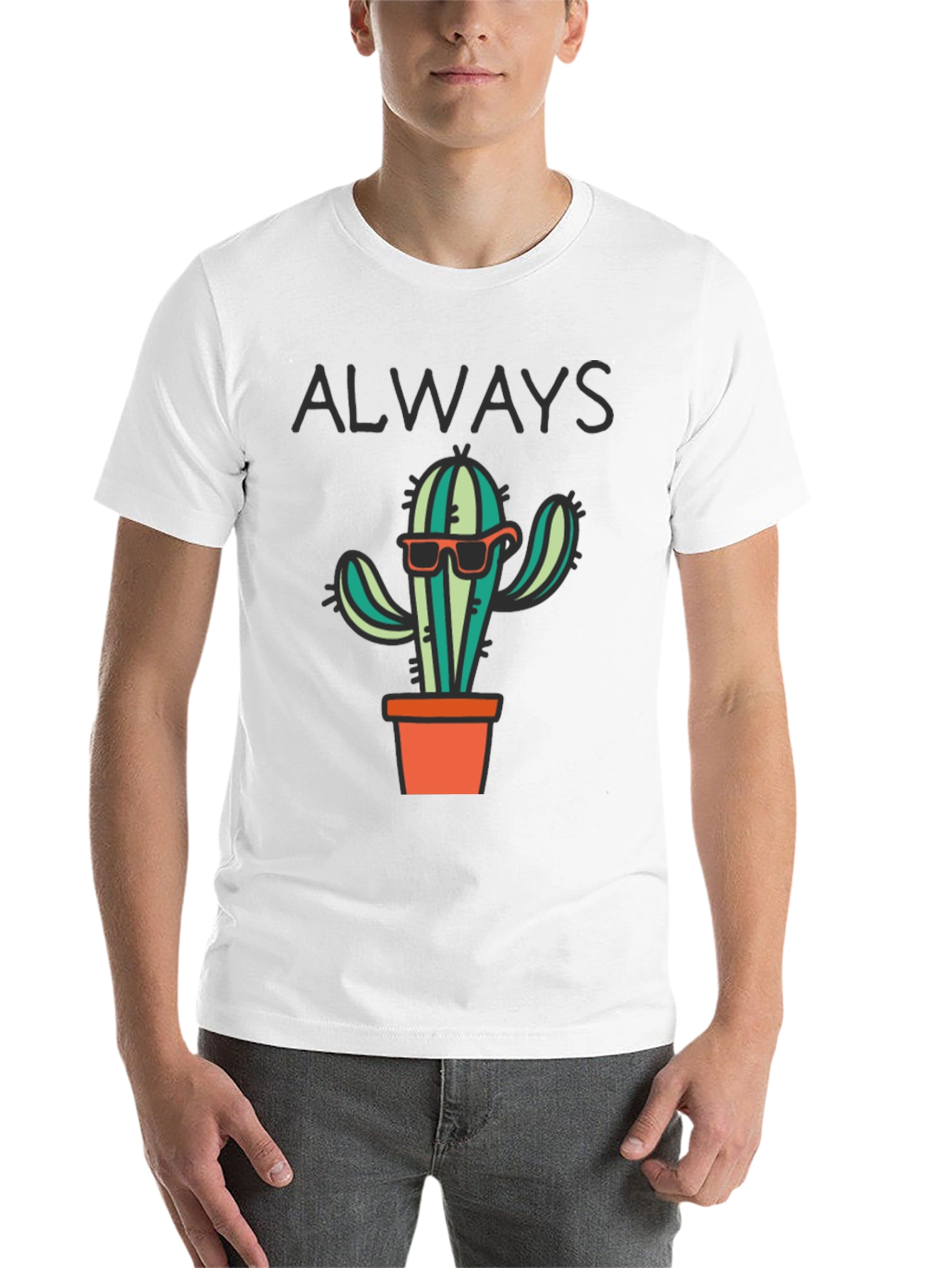 Black Cool Cactus T-Shirt view 14