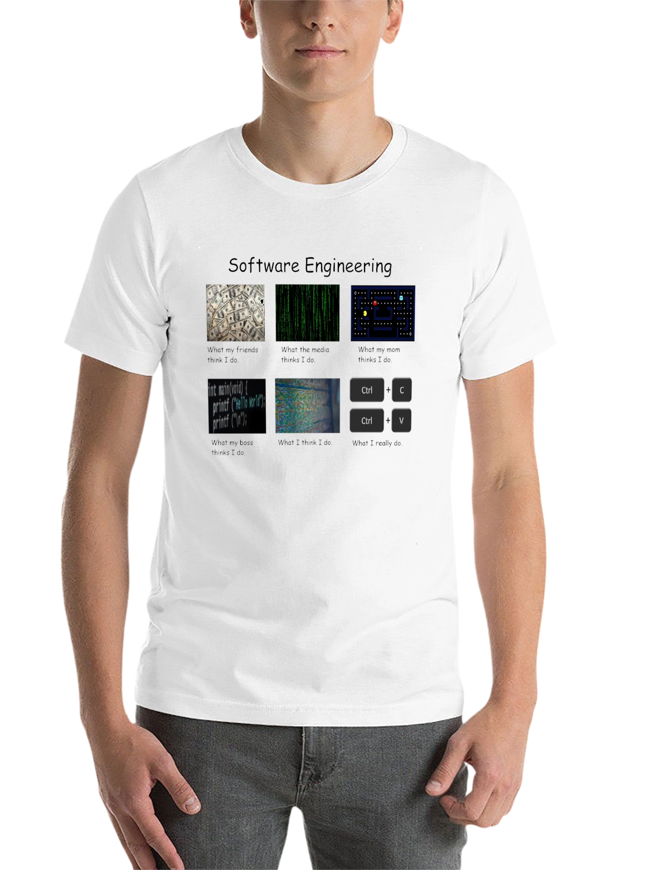Black Software Engineering Funny Programmer T-Shirt view 14