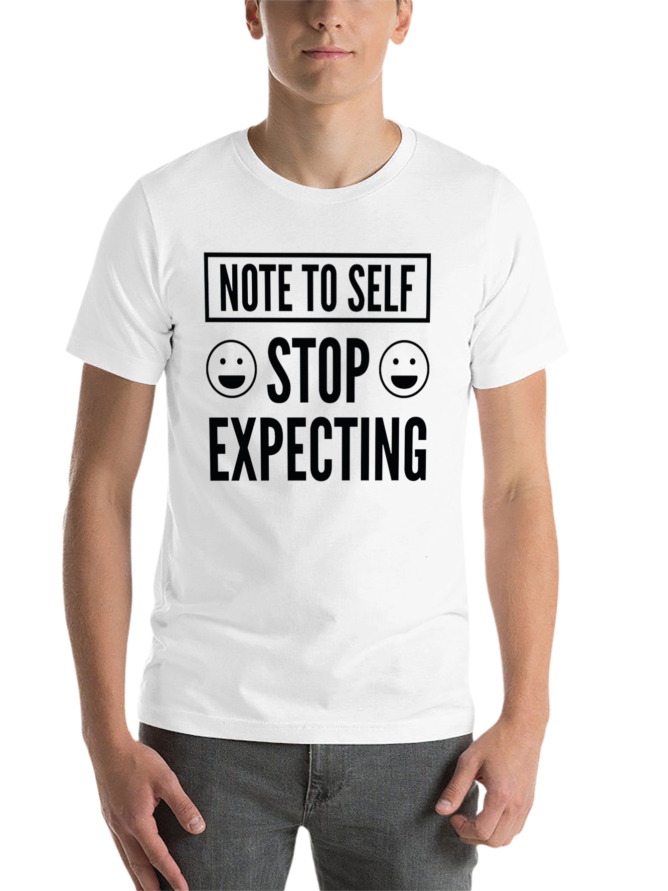 Black Note to Self Funny Graphic Tee - Expectation Humor view 14