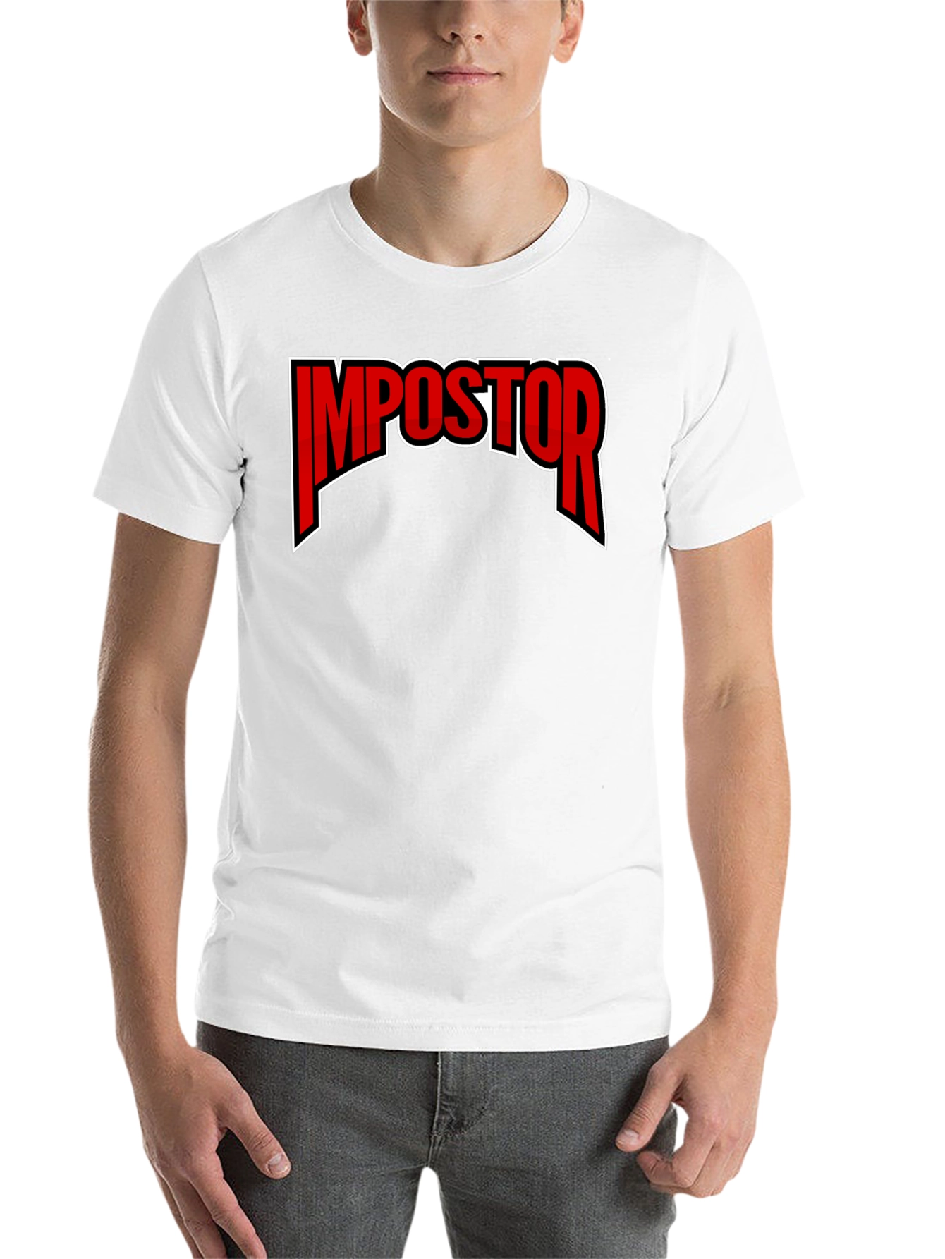 Impostor Graphic Print Crew Neck T-Shirt - 14