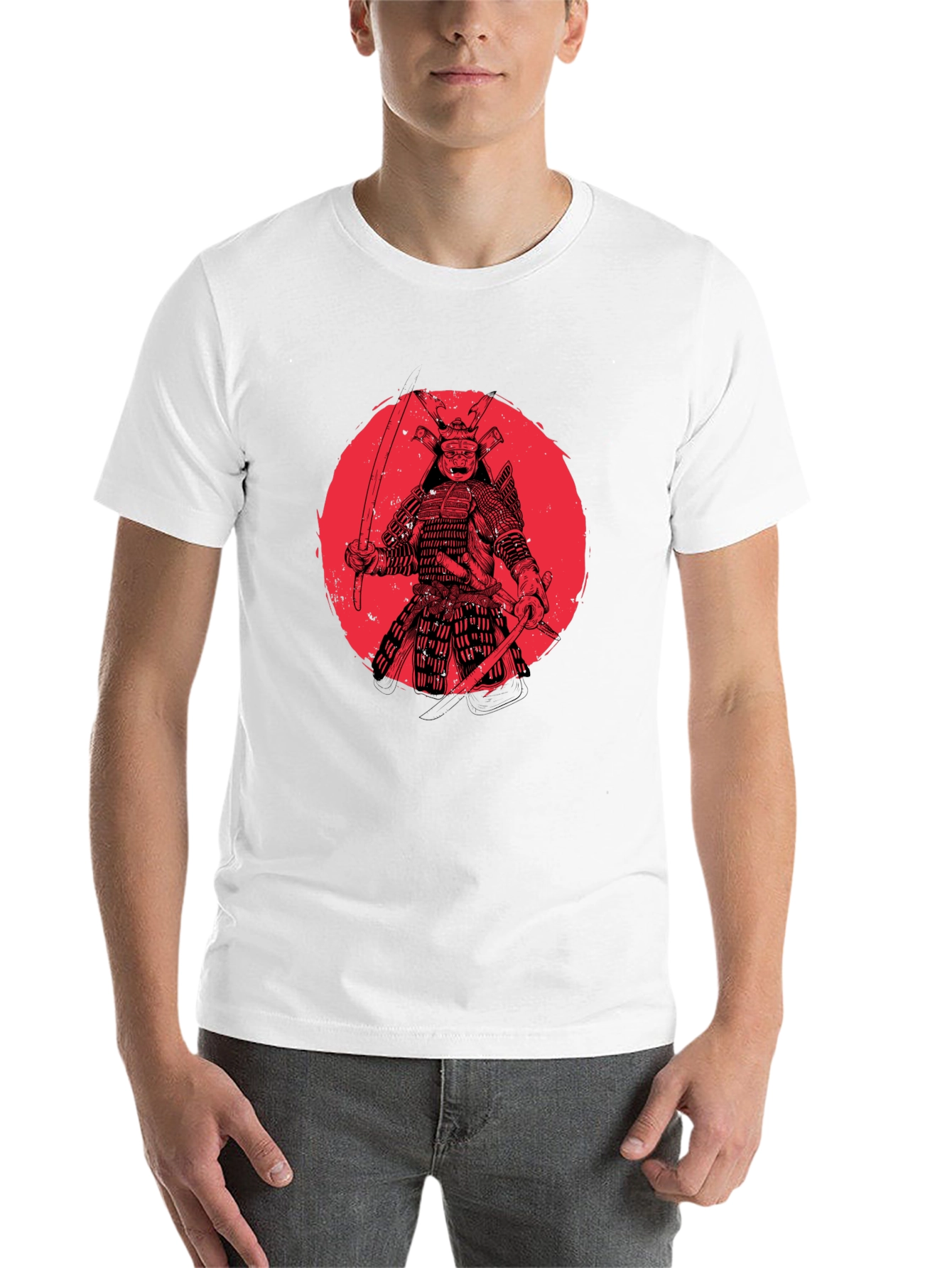 Black Samurai Warrior Graphic T-Shirt - Black view 14