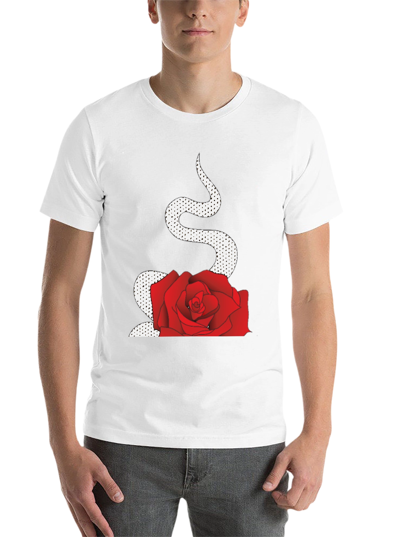 Black Snake and Rose Graphic Tee view 14
