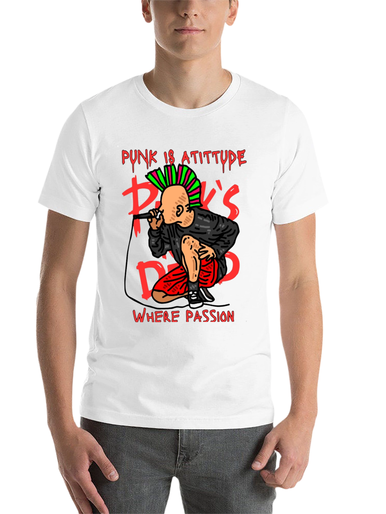 Black Punk Is Attitude Graphic Tee view 14