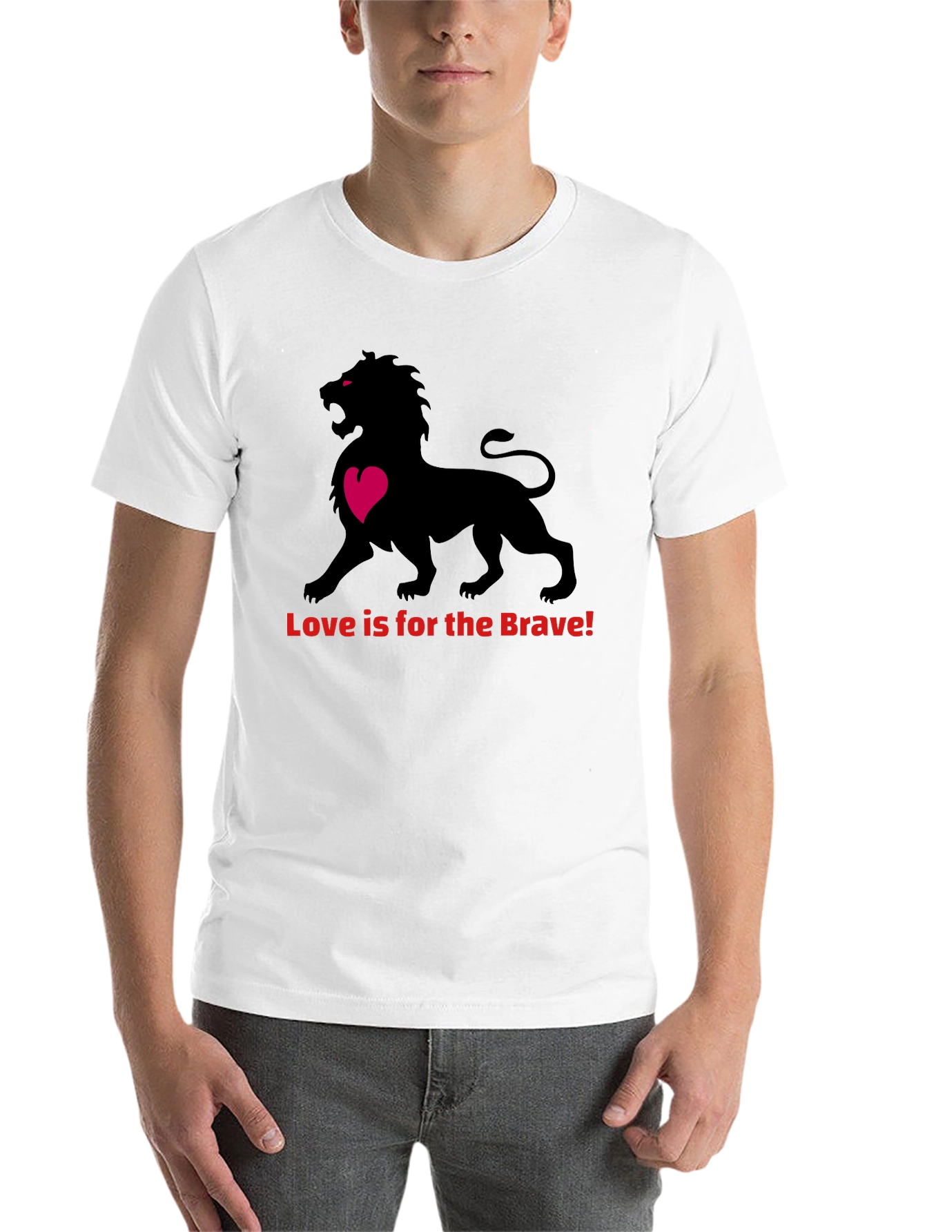 Black Love Is Brave Lion Graphic Tee - Bold Style view 14