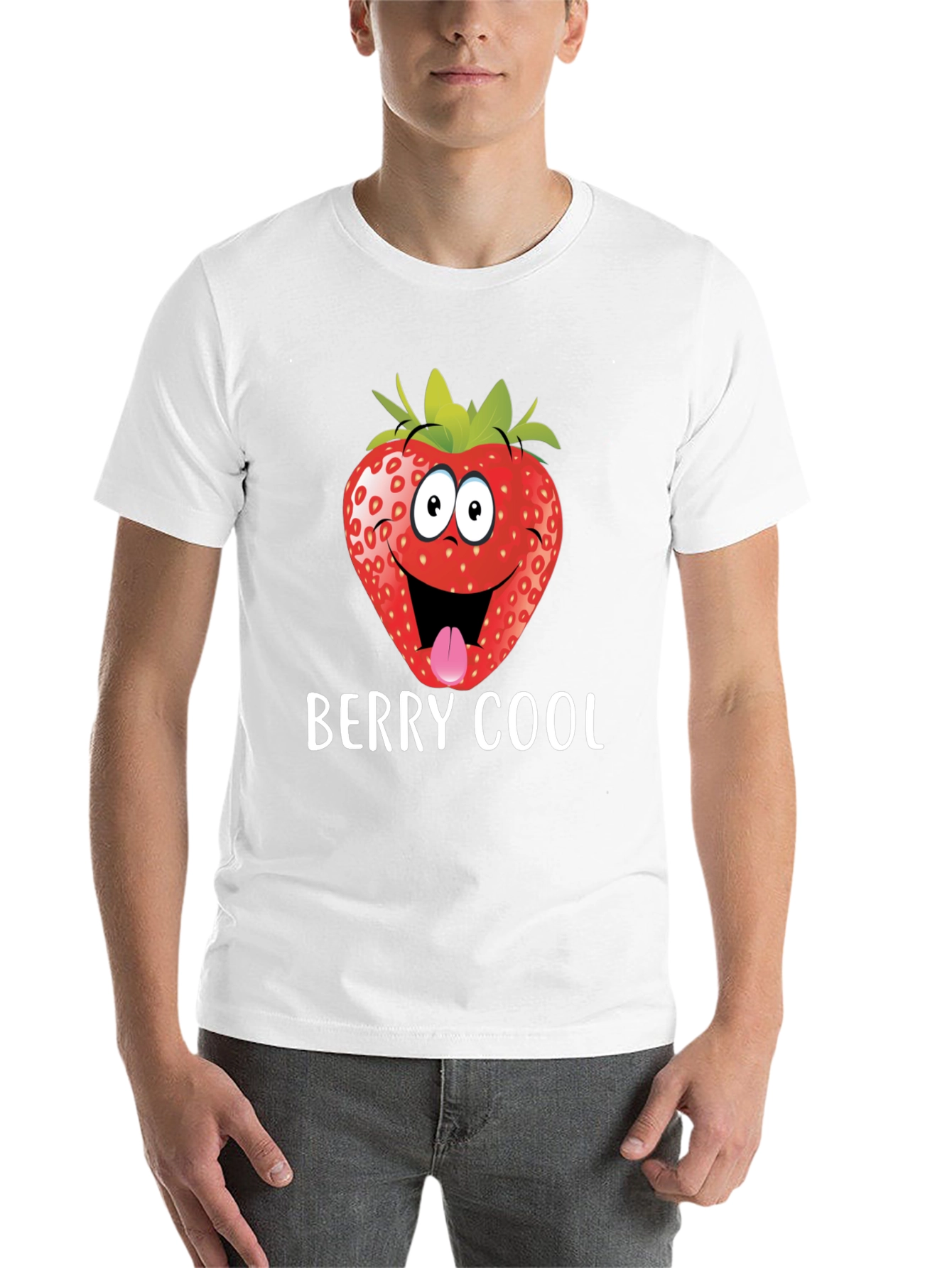 Black Berry Cool Strawberry Graphic Tee - Funny T-Shirt view 14