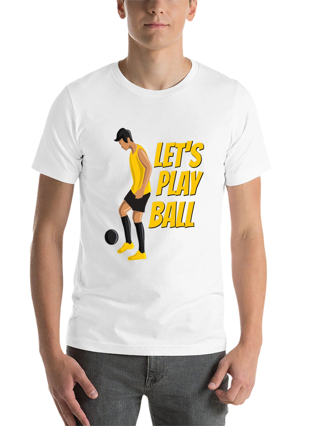 Black Let's Play Ball Graphic Tee view 14