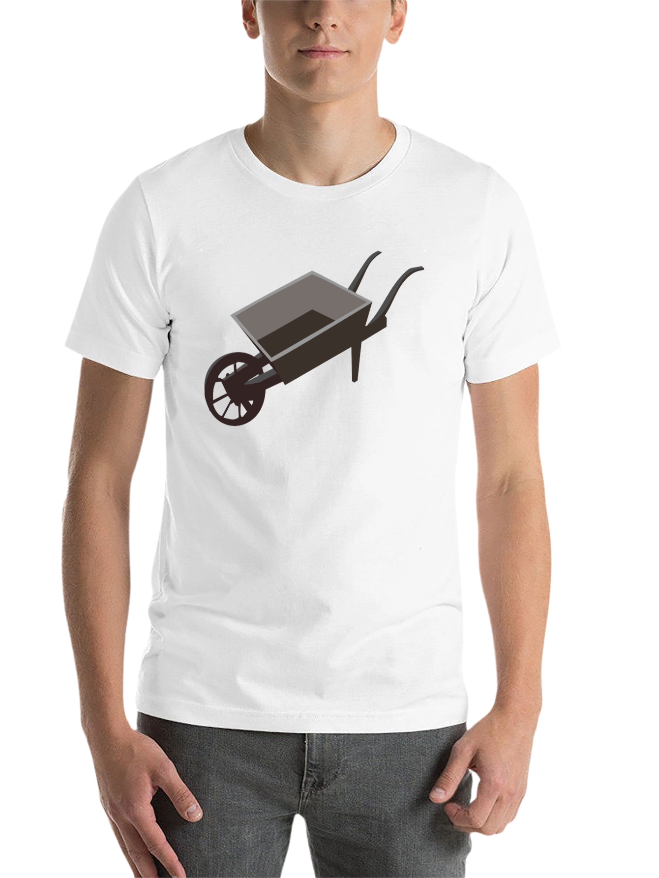 Black Novelty Wheelbarrow Graphic Tee - Black view 14