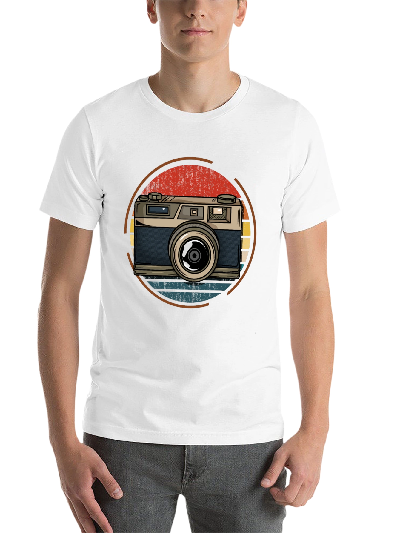 Black Retro Camera Graphic Tee - Vintage Photography Shirt view 14