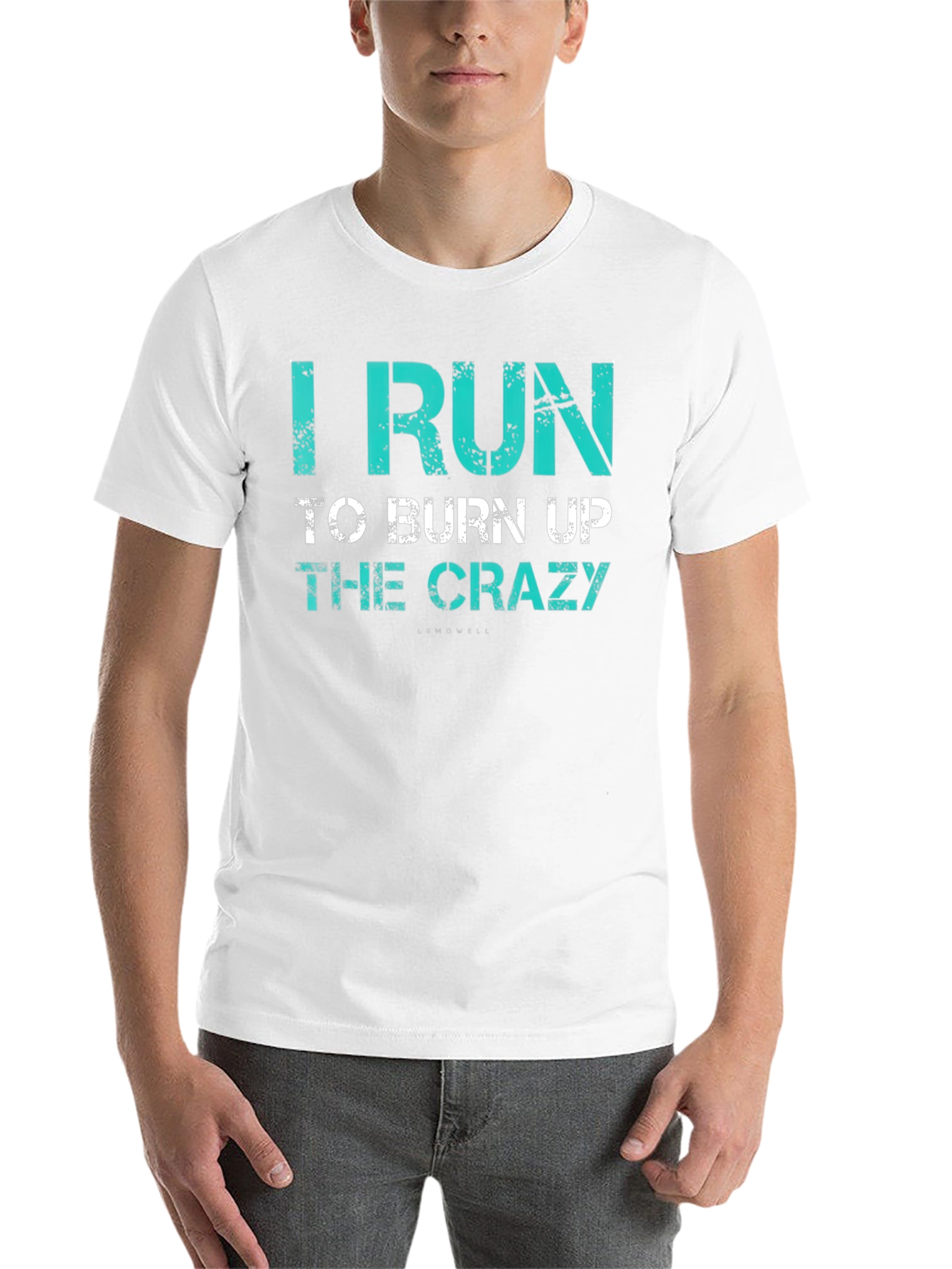 Black I Run to Burn Up the Crazy T-Shirt view 14