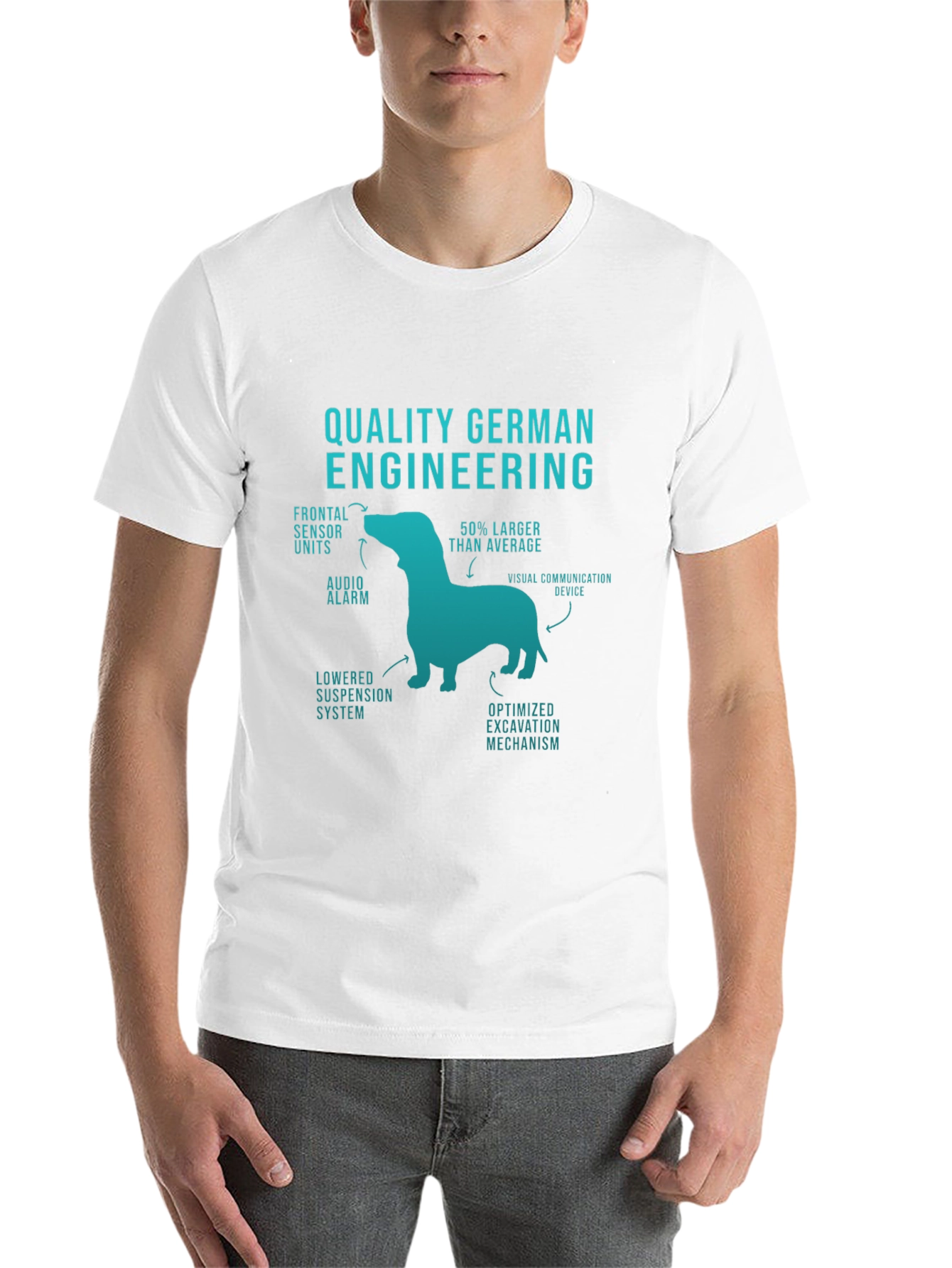 Black Quality German Engineering Funny Dog T-Shirt view 14