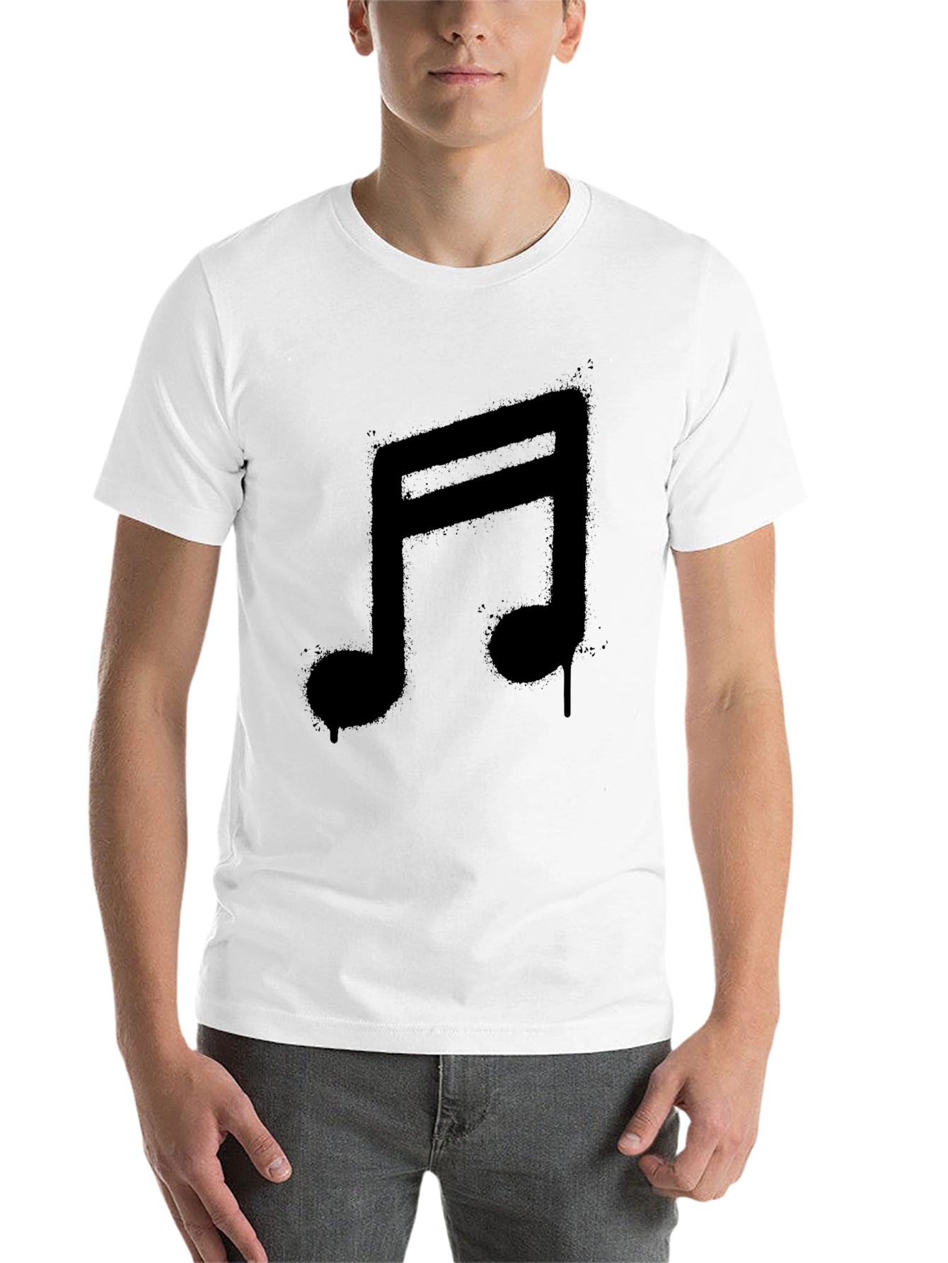 Black Music Note Graphic Black T-Shirt view 14