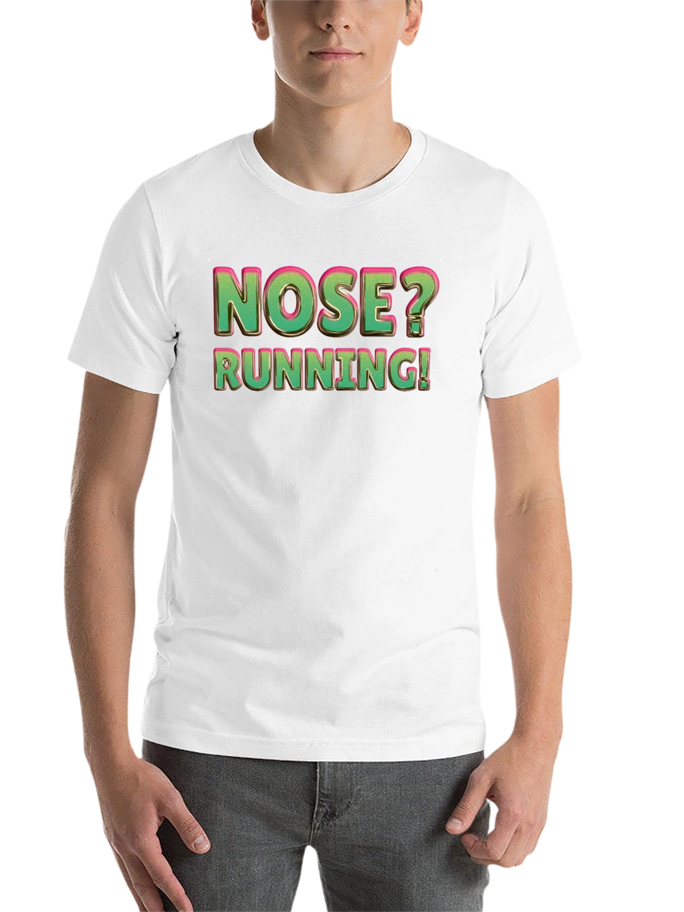 Black Nose Running Funny Graphic T-Shirt view 14