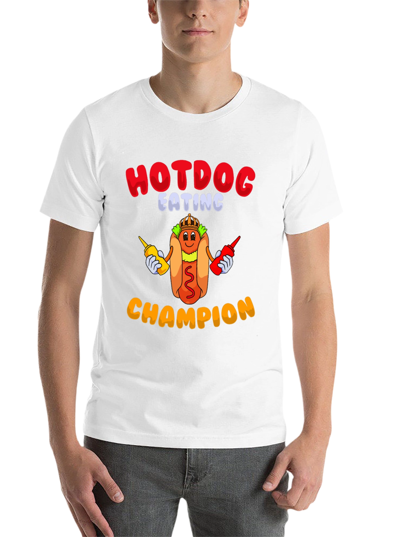 Black Hotdog Eating Champion T-Shirt view 14