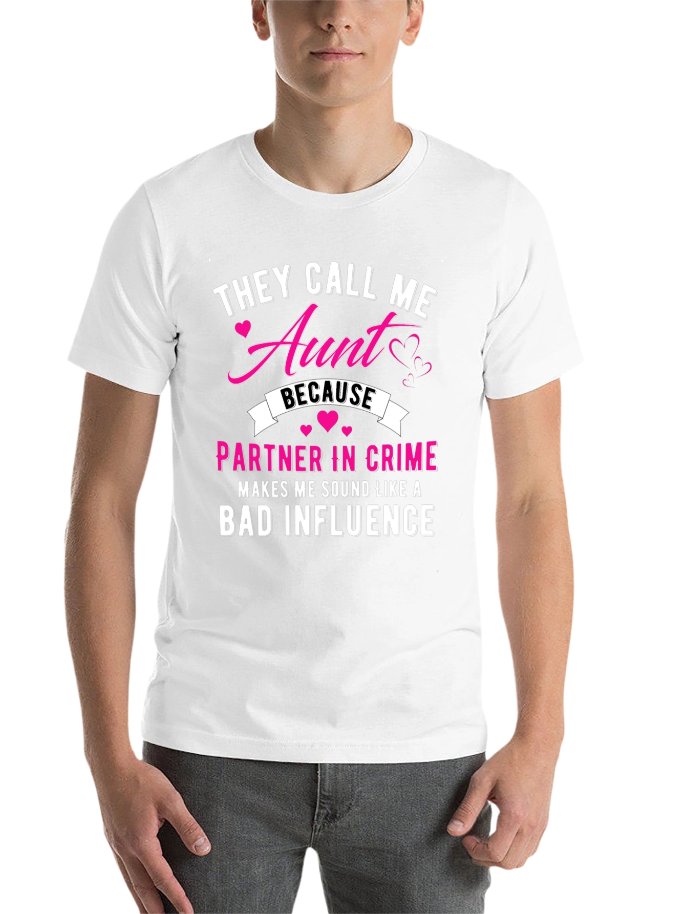 Black Aunt Partner in Crime T-Shirt: Bad Influence Tee view 14