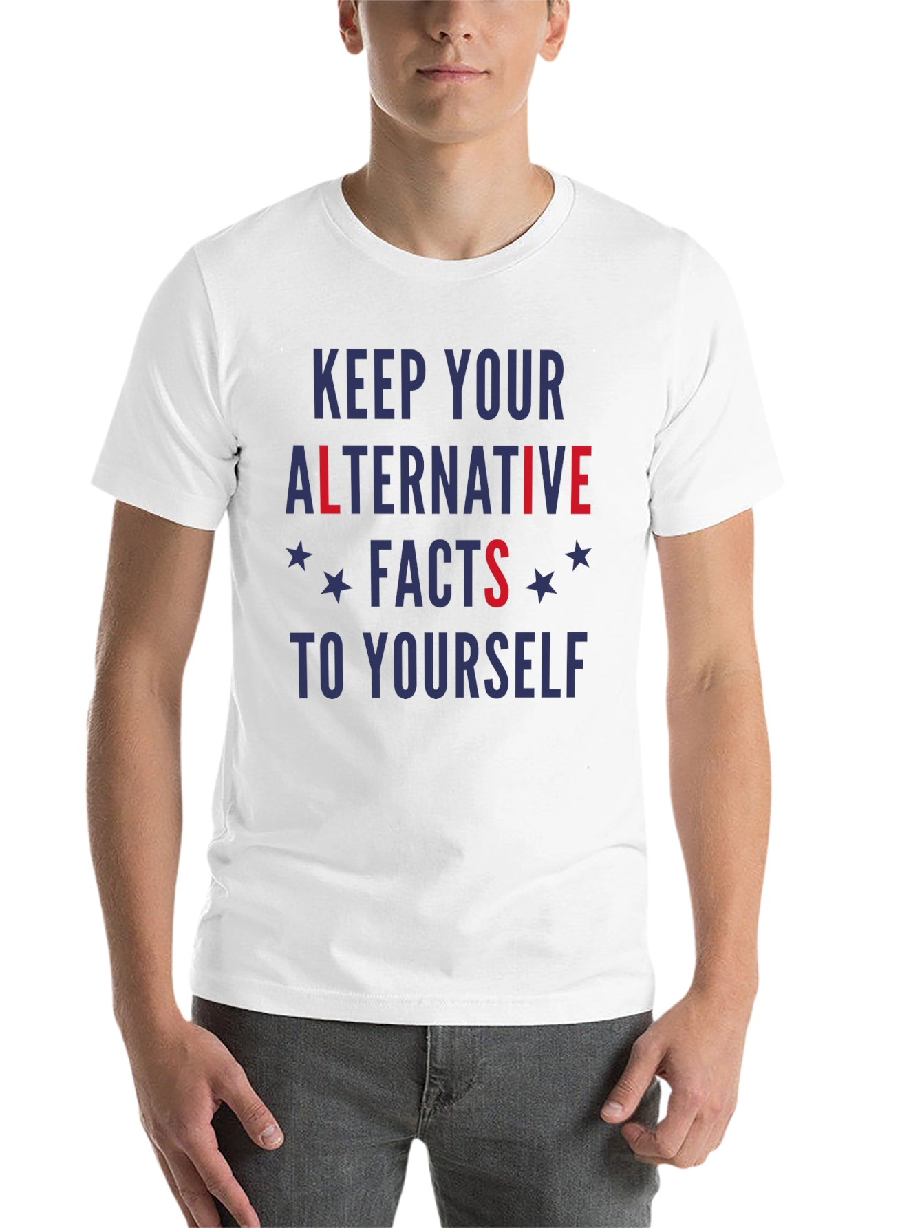 Black Keep Your Alternative Facts To Yourself T-Shirt view 14