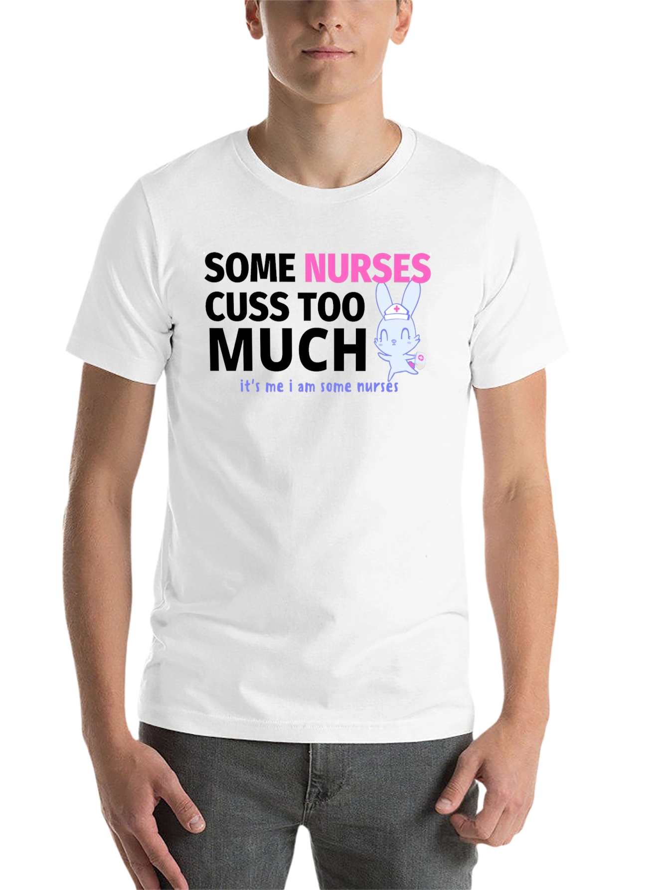 Black Funny Nurse T-Shirt: Some Nurses Cuss Too Much view 14